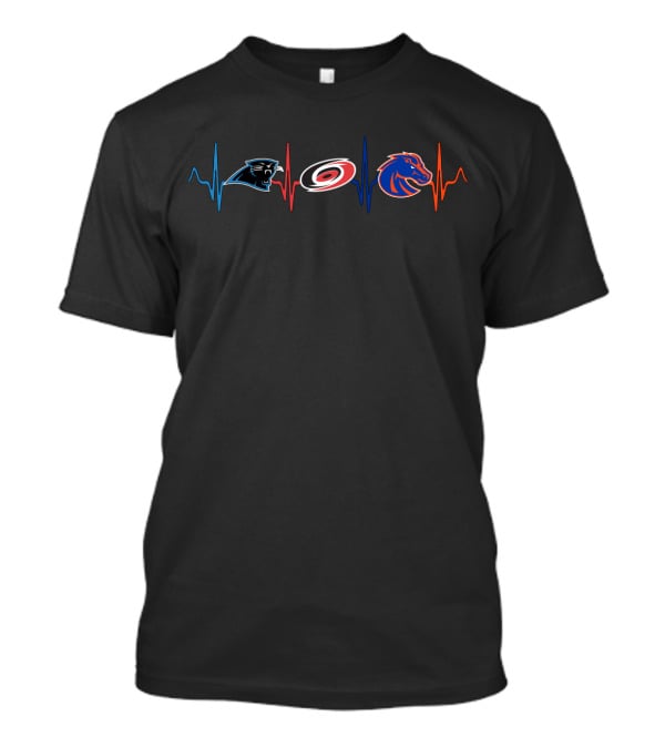 Love Panthers Hurricanes Bsb Heartbeat T-Shirt