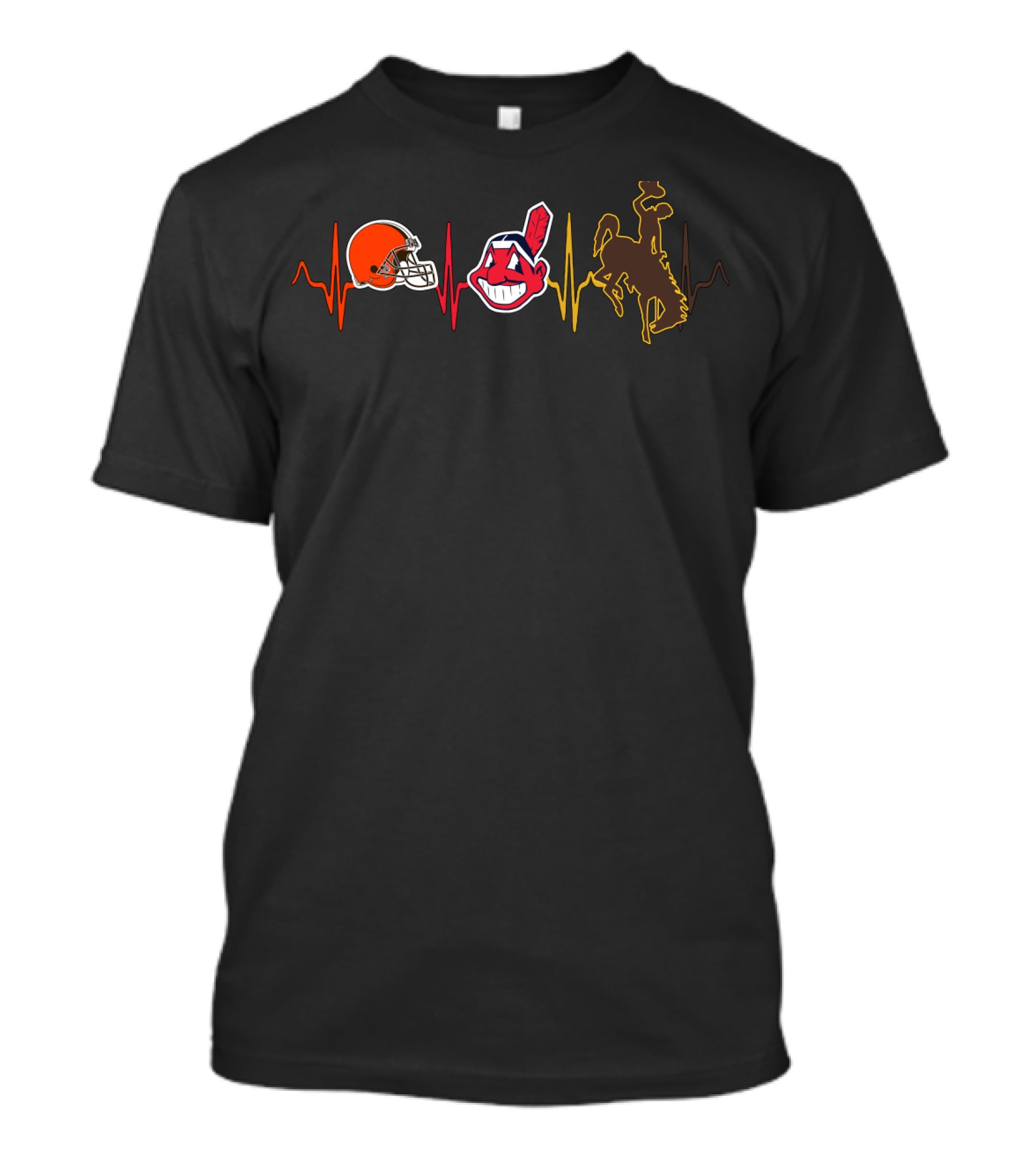 Browns Indians Pulse With Cowboy Rider T-Shirt
