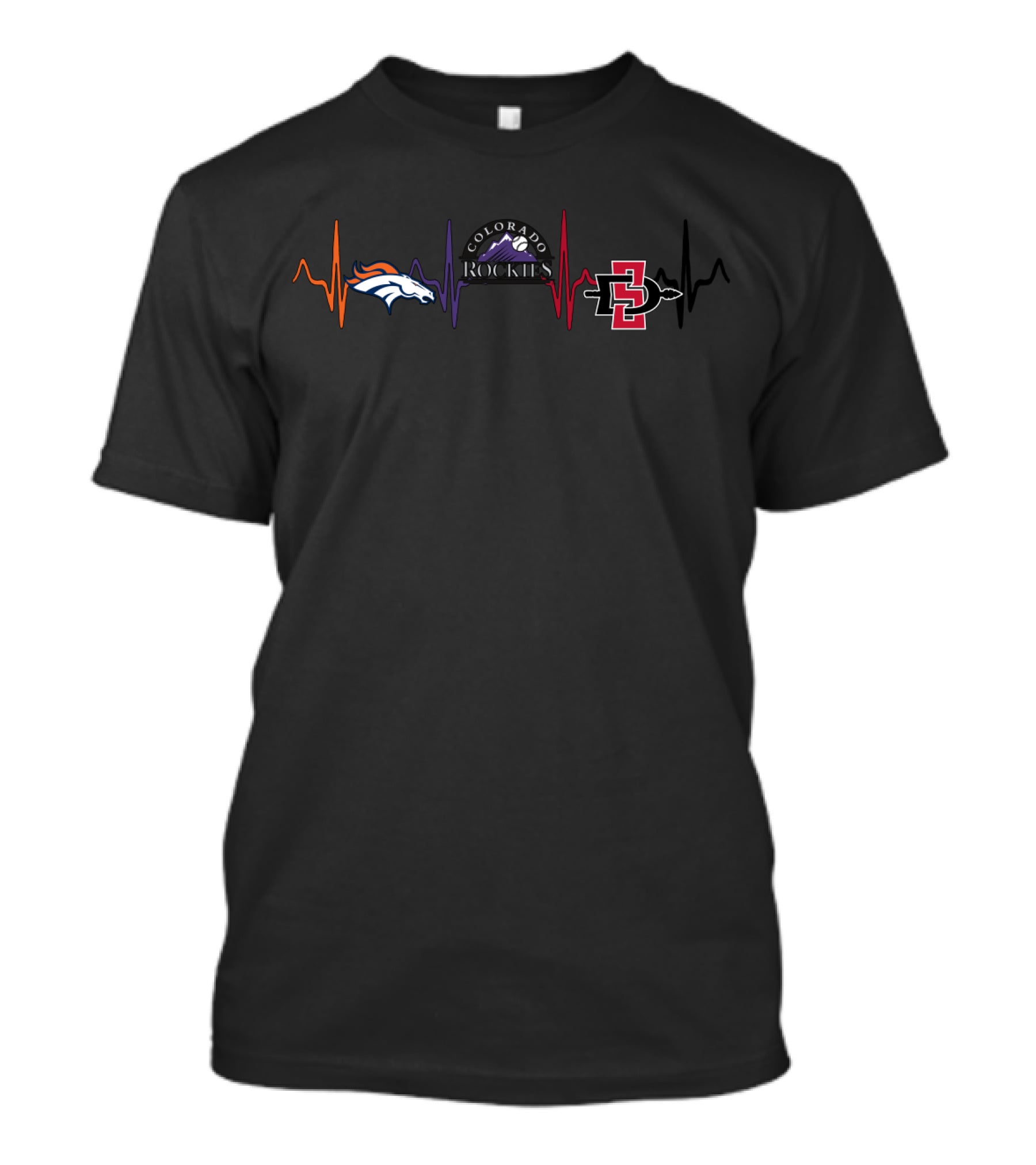 Love Broncos Rockies Colorado Sdsa T-Shirt