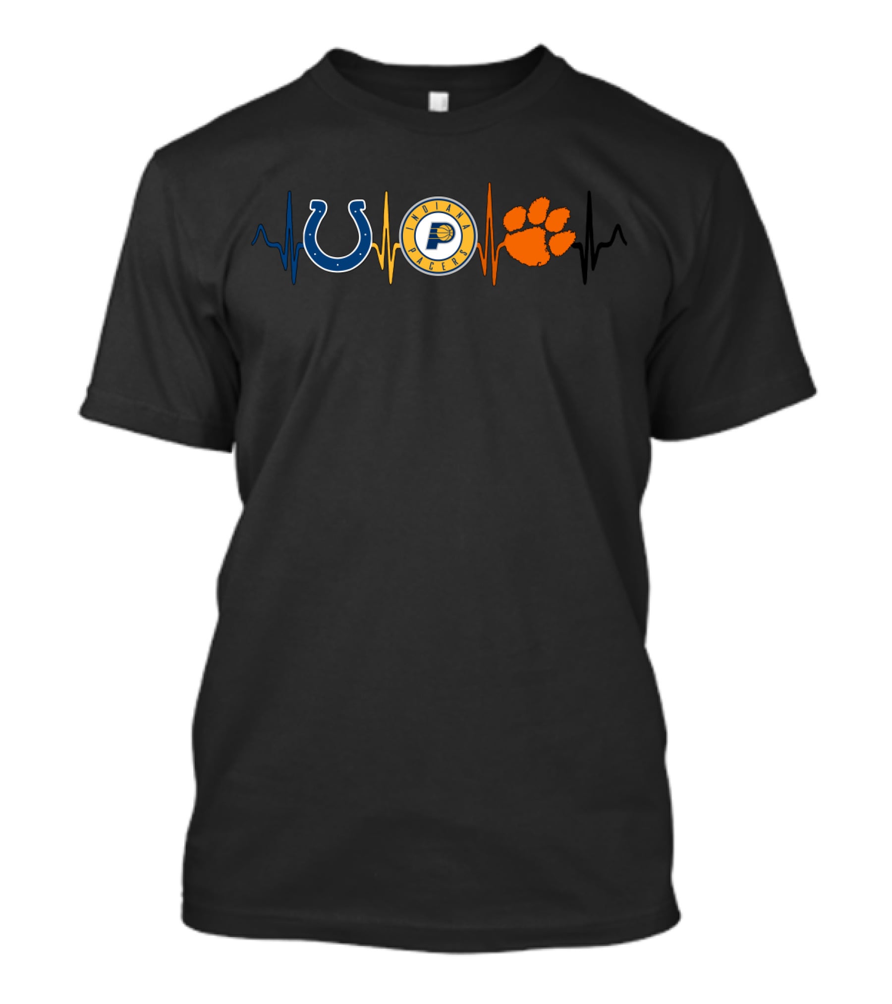 Love Colts Pacers Clemson Tigers Fan Ecg T-Shirt