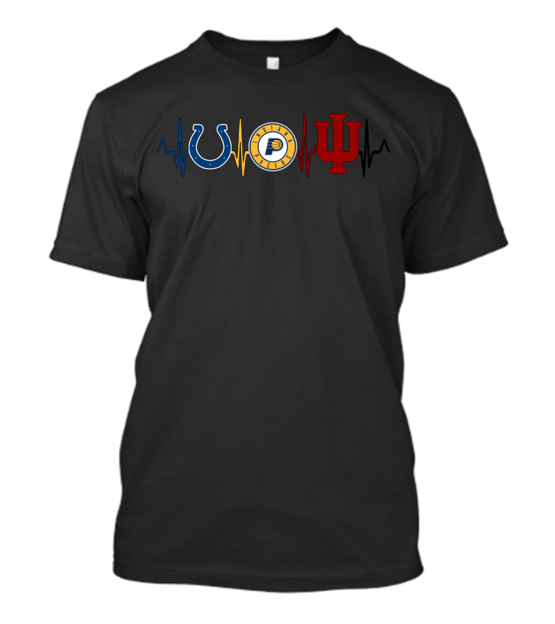 Colts Pacers Indiana Iu Heartbeat T-Shirt