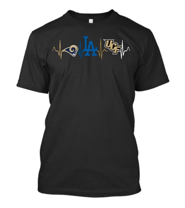 Rams Dodgers Ucf Heartbeat T-Shirt