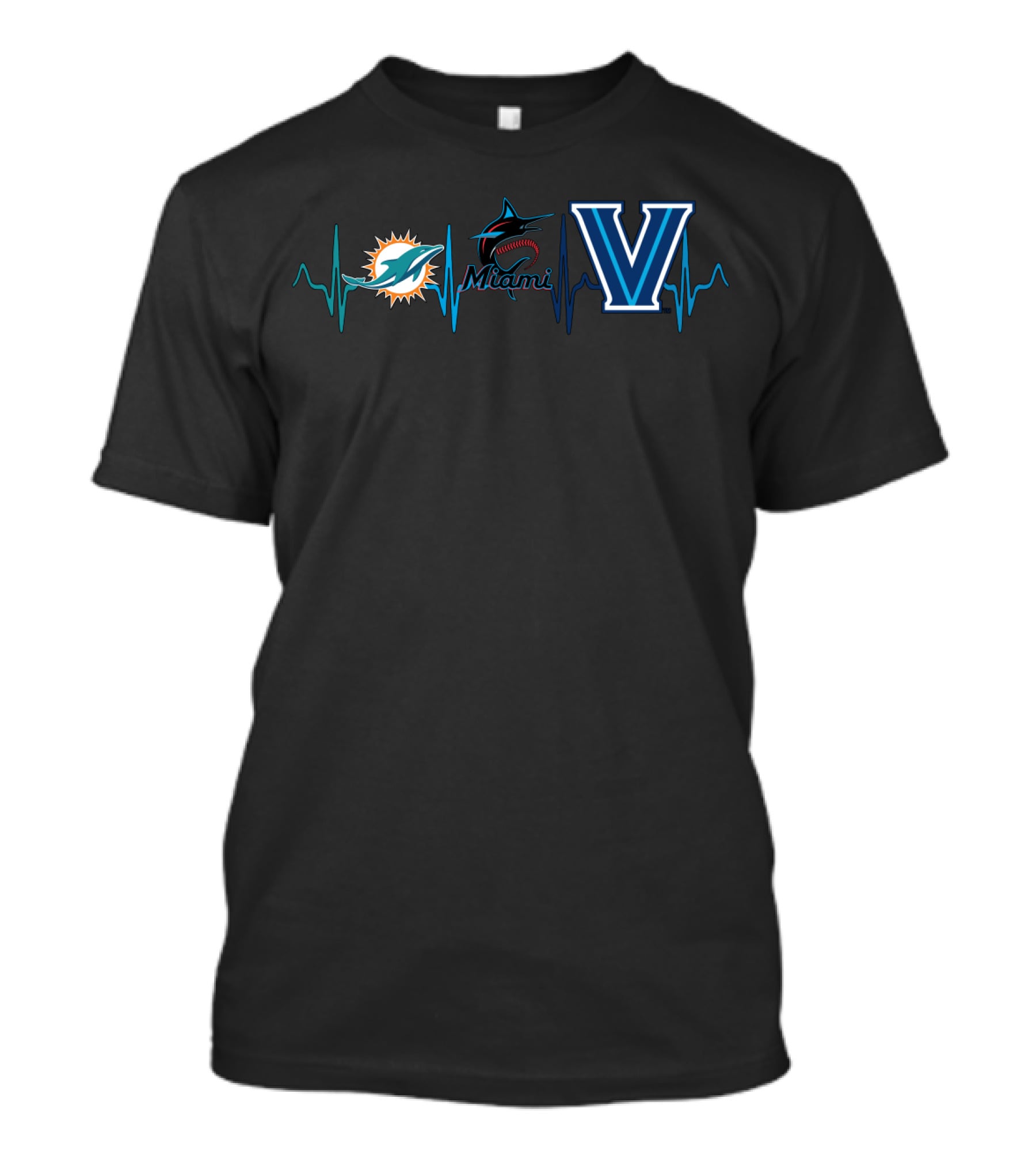 Miami Dolphins Miami Marlins Villanova Pulse T-Shirt