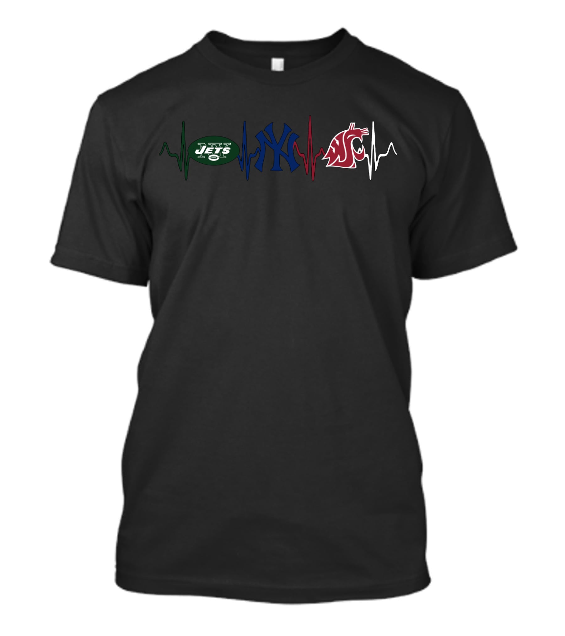 Love New York Jets Yankees Wsu Cougars T-Shirt