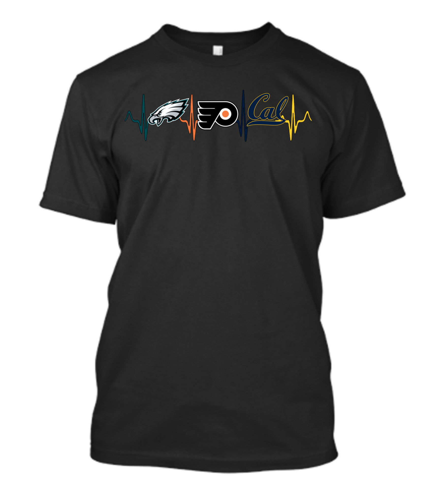 Philadelphia Eagles Flyers Cal Heartbeat Cgb T-Shirt