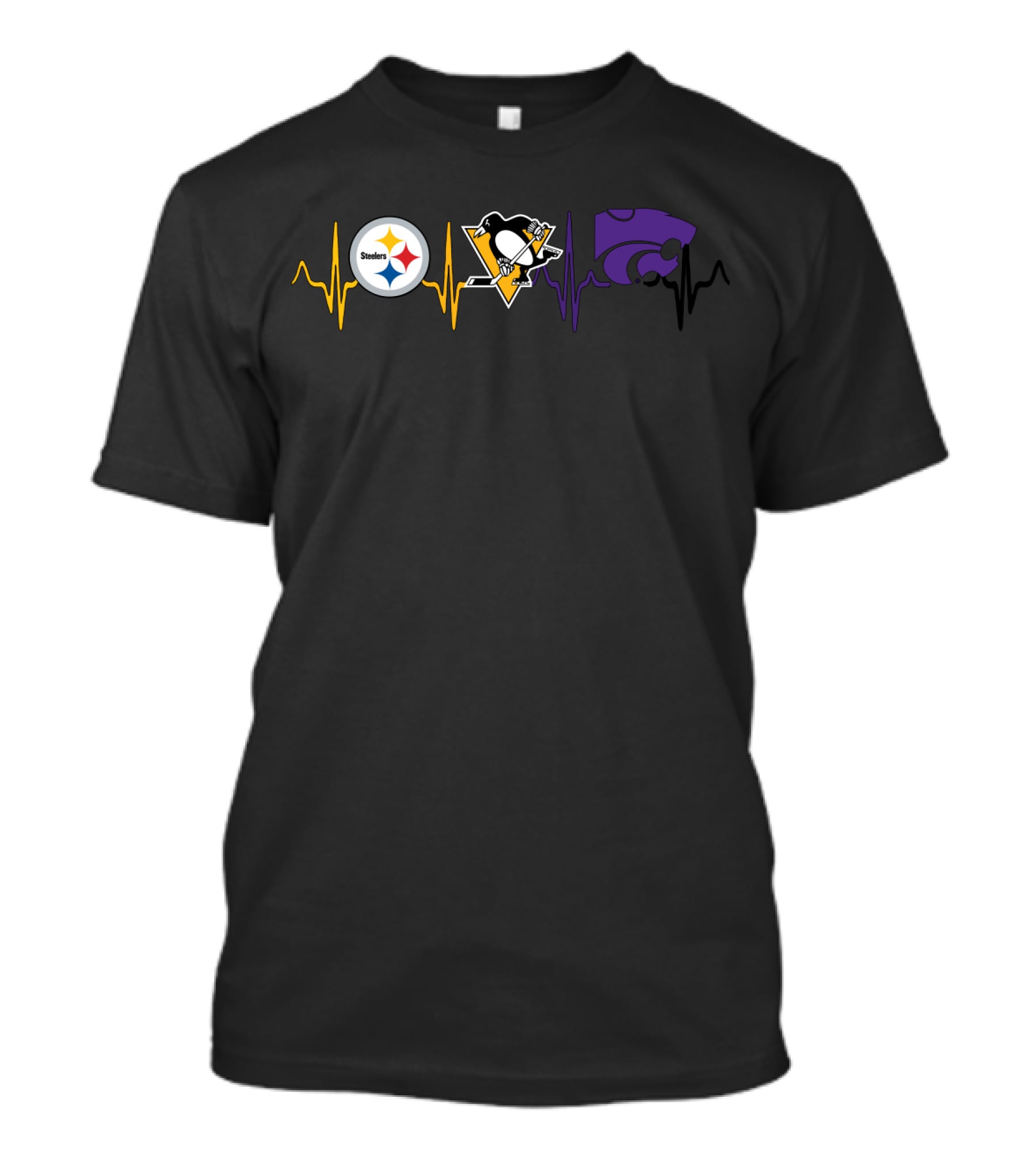 Steelers Penguins Ksw Heartbeat T-Shirt