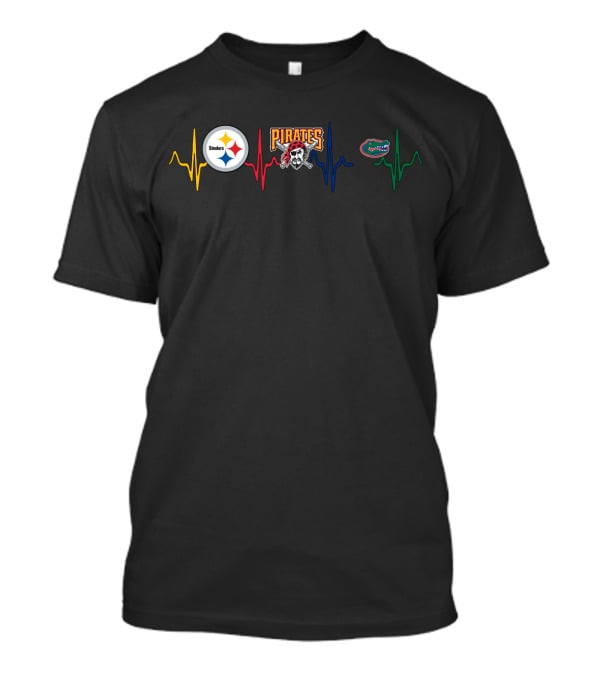Steelers Pirates Gators Heartbeat T-Shirt