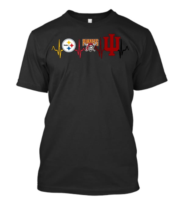 Steelers Pirates Iu Heartbeat T-Shirt