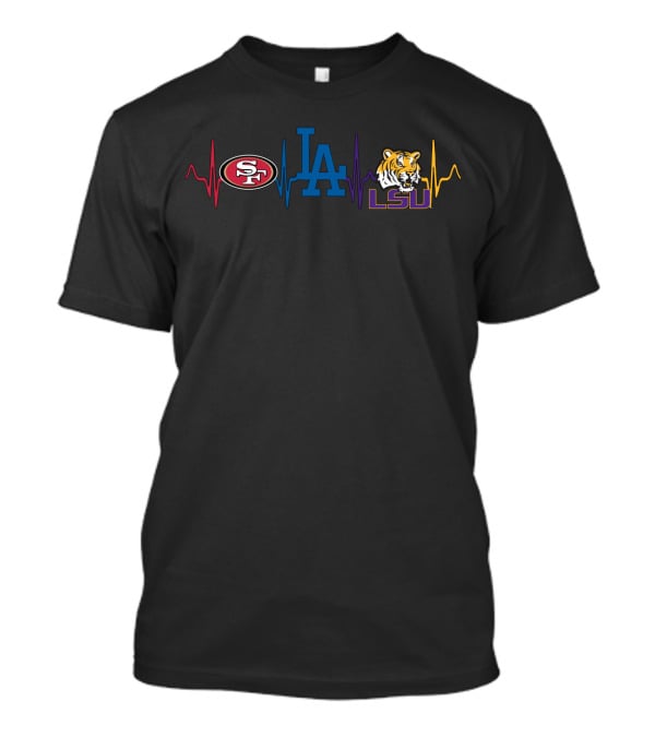 Love 49ers Dodgers Lsu Tiger T-Shirt