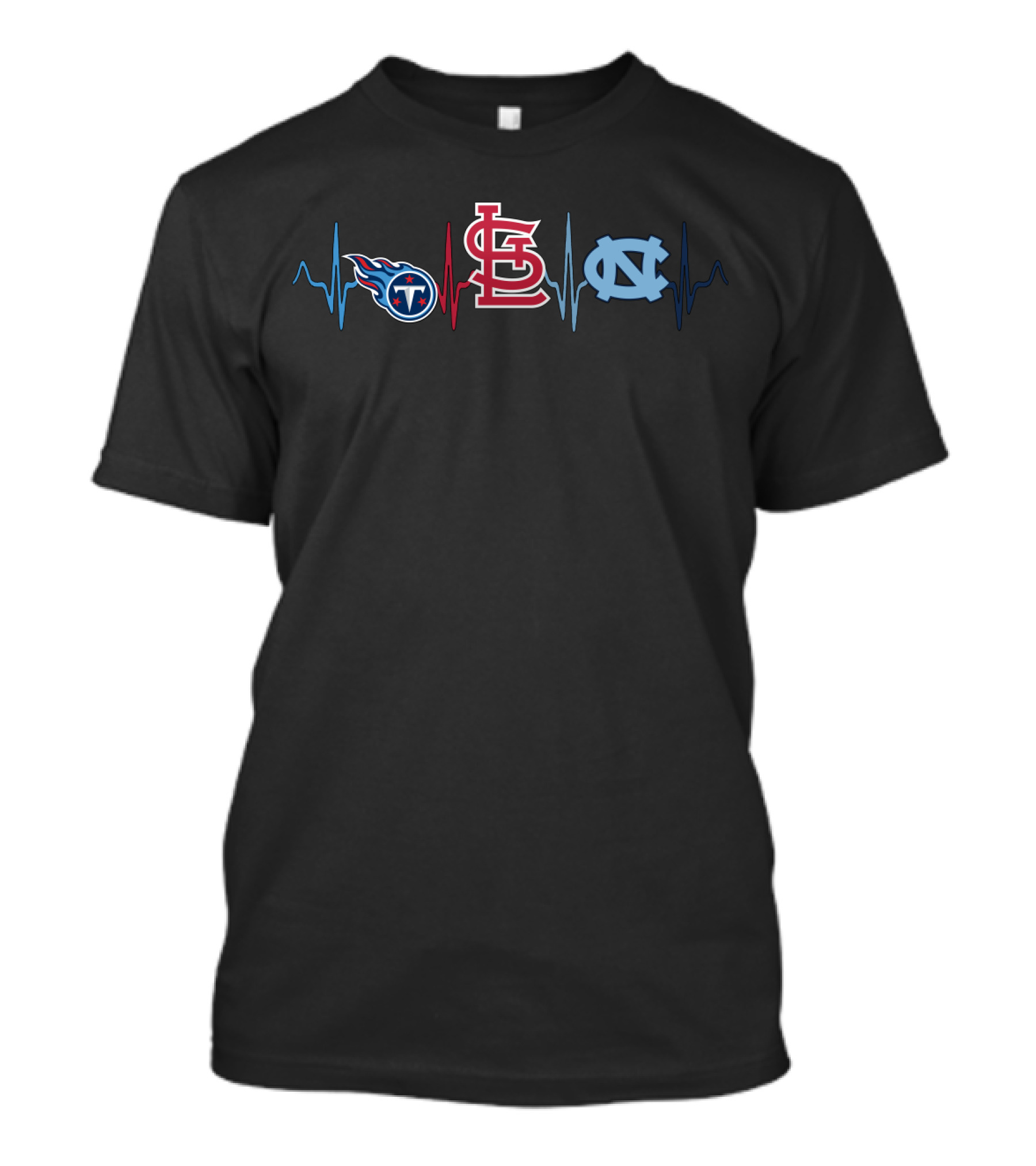 Tennessee Titans And St. Louis Cardinals With North Carolina Heartbeat T-Shirt