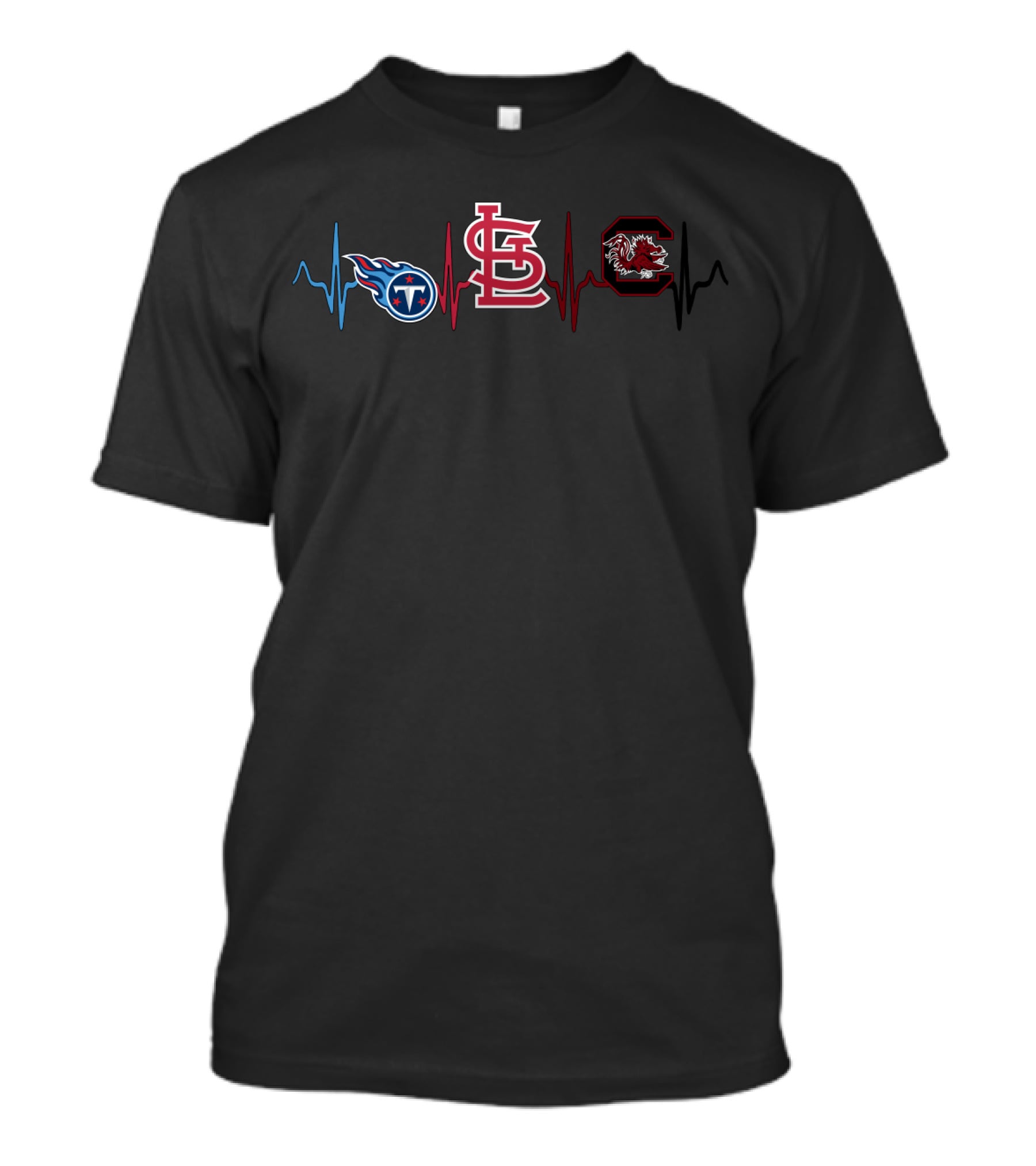 Tennessee Titans St. Louis Cardinals South Carolina Gamecocks Heartbeat T-Shirt