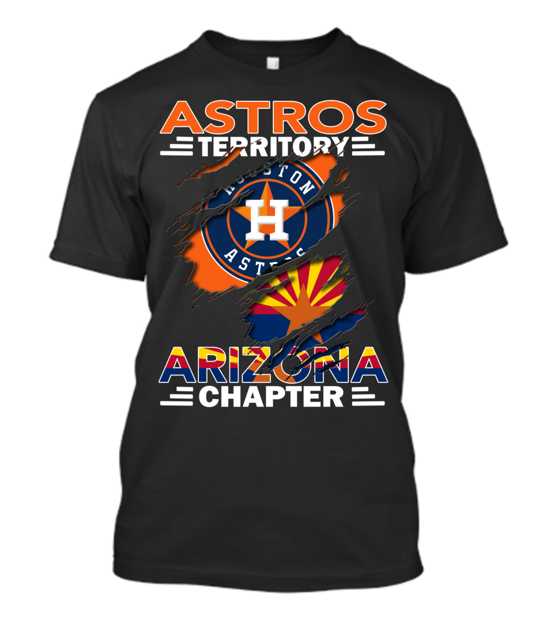 Astros Territory Houston Astros Logo Arizona Flag Arizona Chapter T-Shirt
