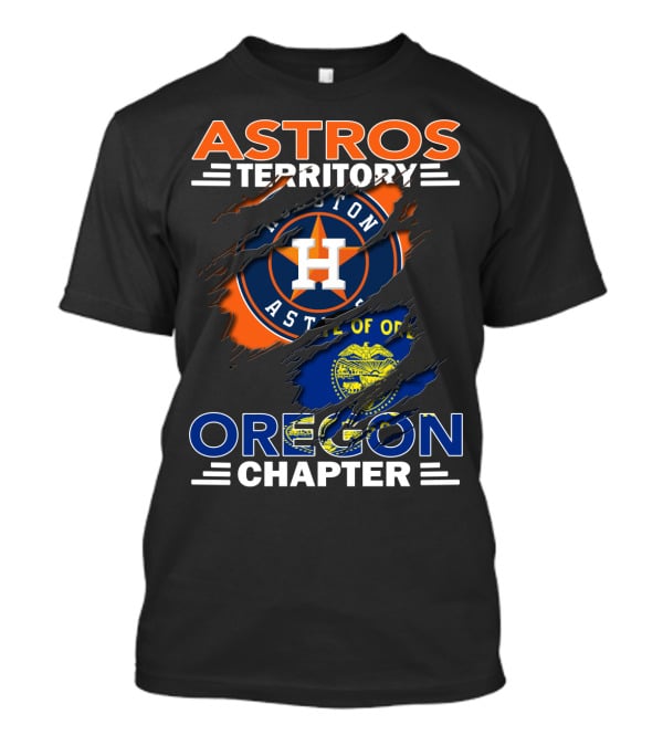 Astros Territory Oregon Chapter Houston Astros State Of Oregon Flag T-Shirt