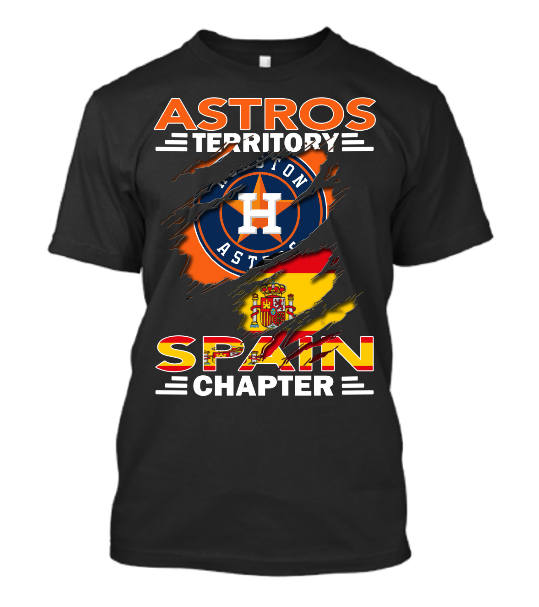 Astros Territory Spain Chapter Houston Astros Spain Flag T-Shirt