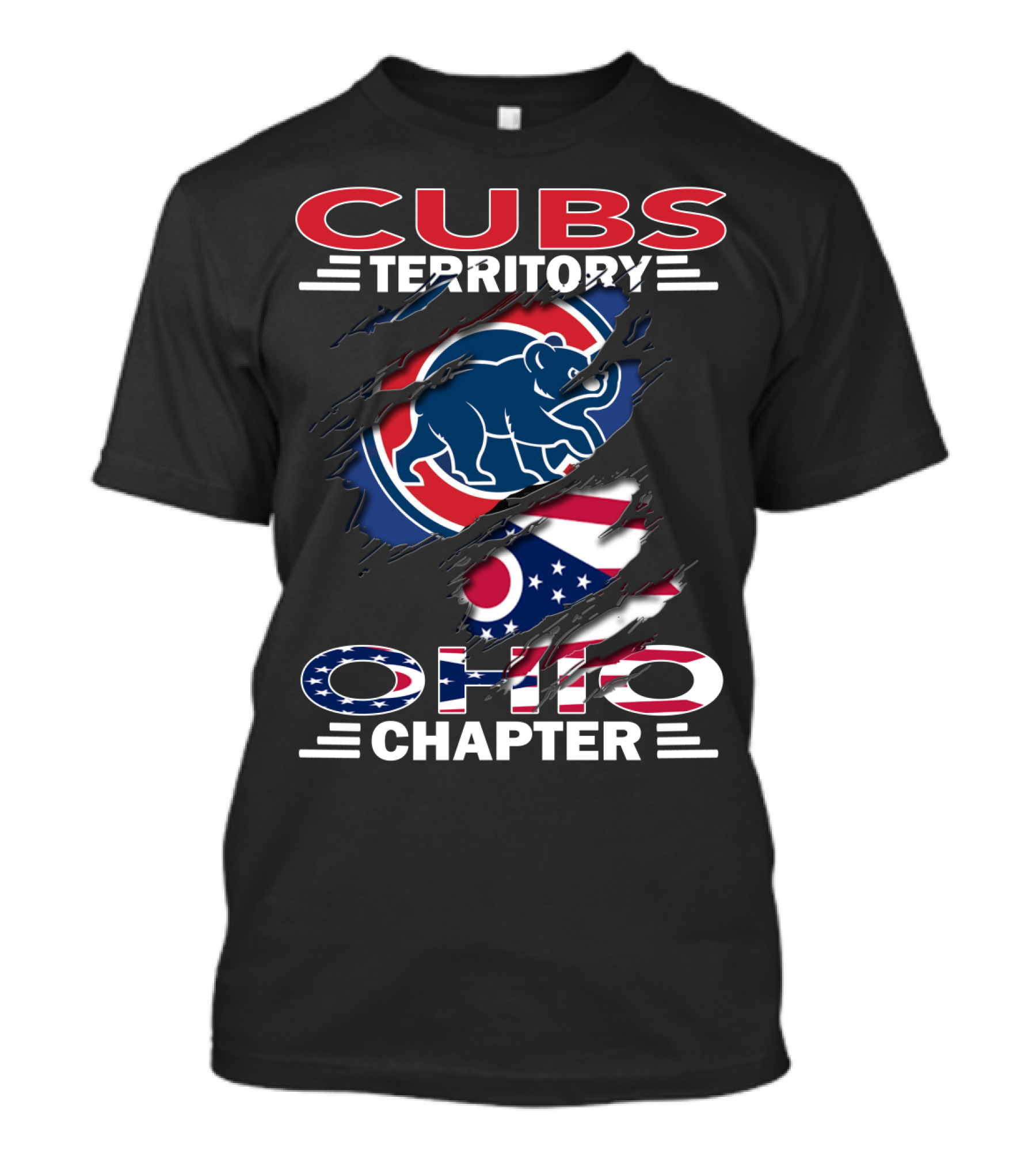 Cubs Territory Ohio Chapter Flag And Bear T-Shirt