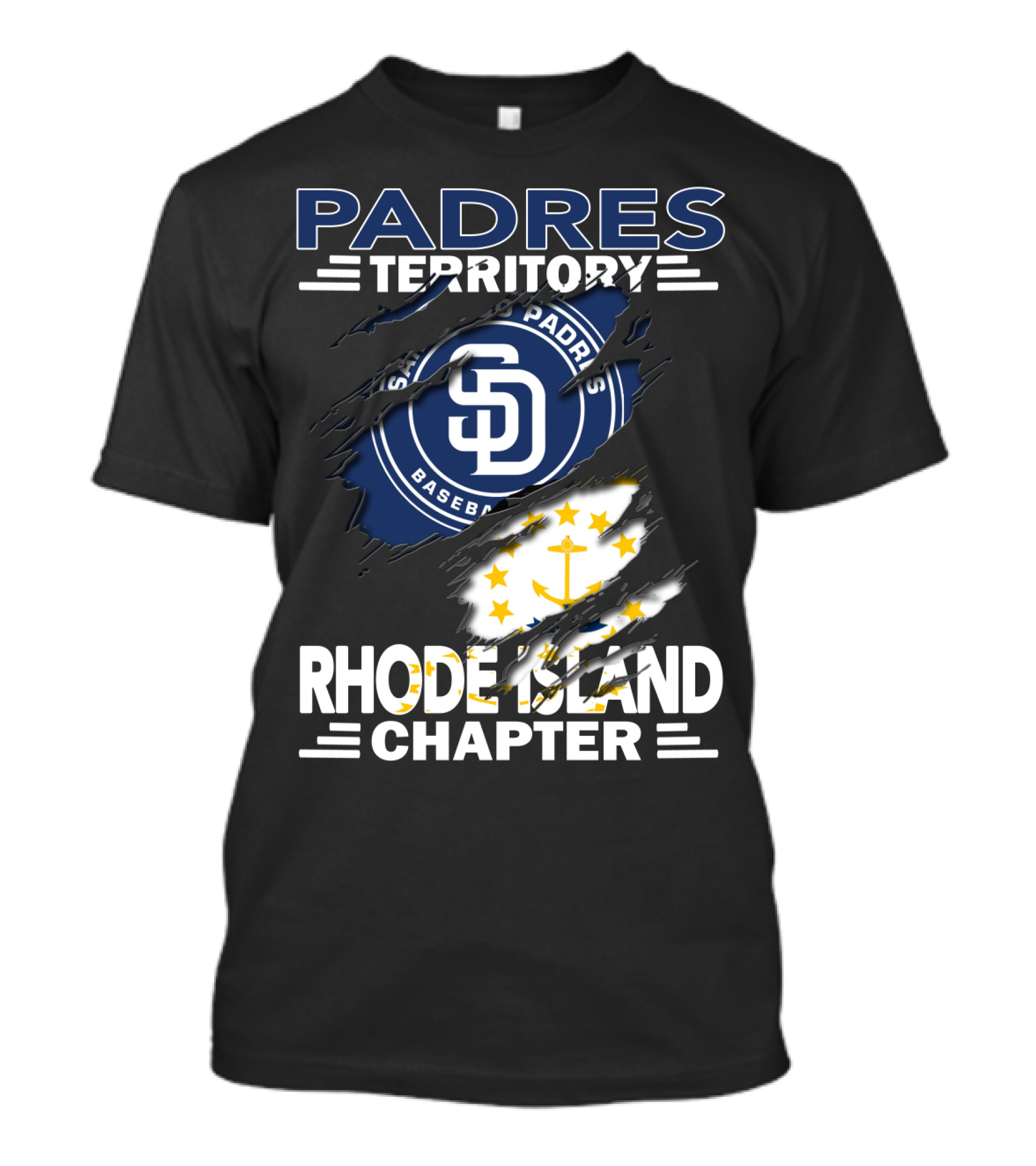 Padres Territory San Diego Baseball Rhode Island Chapter T-Shirt