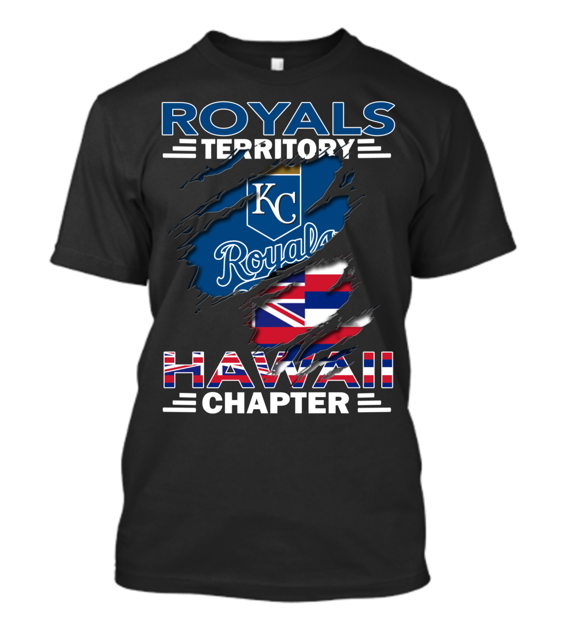 Royals Territory KC Royals Hawaii Chapter Flag T-Shirt