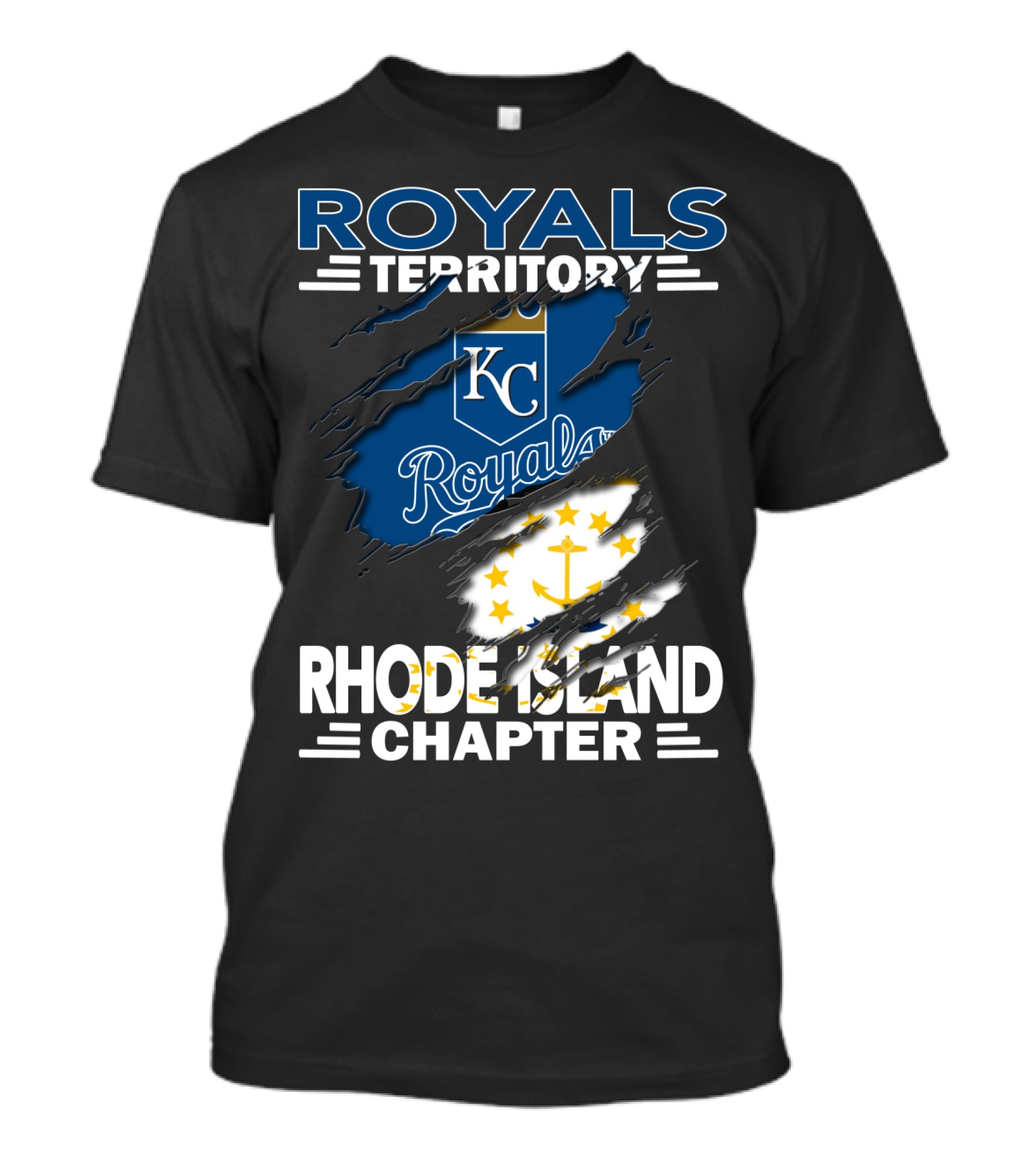 Royals Territory KC Rhode Island Chapter Anchor Stars T-Shirt