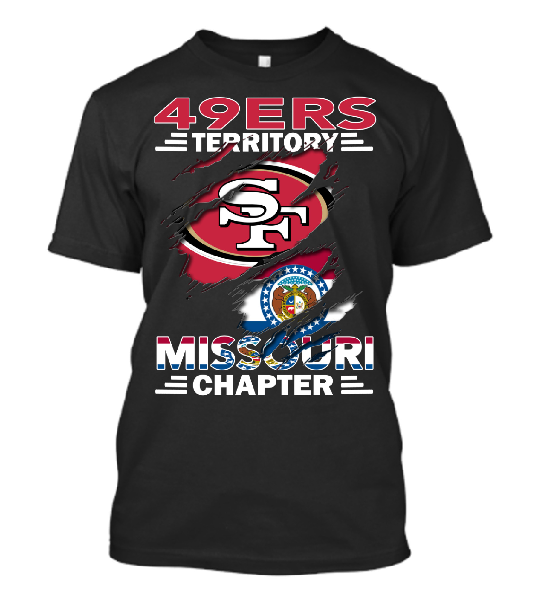 49ers Territory Missouri Chapter SF Logo State Seal T-Shirt