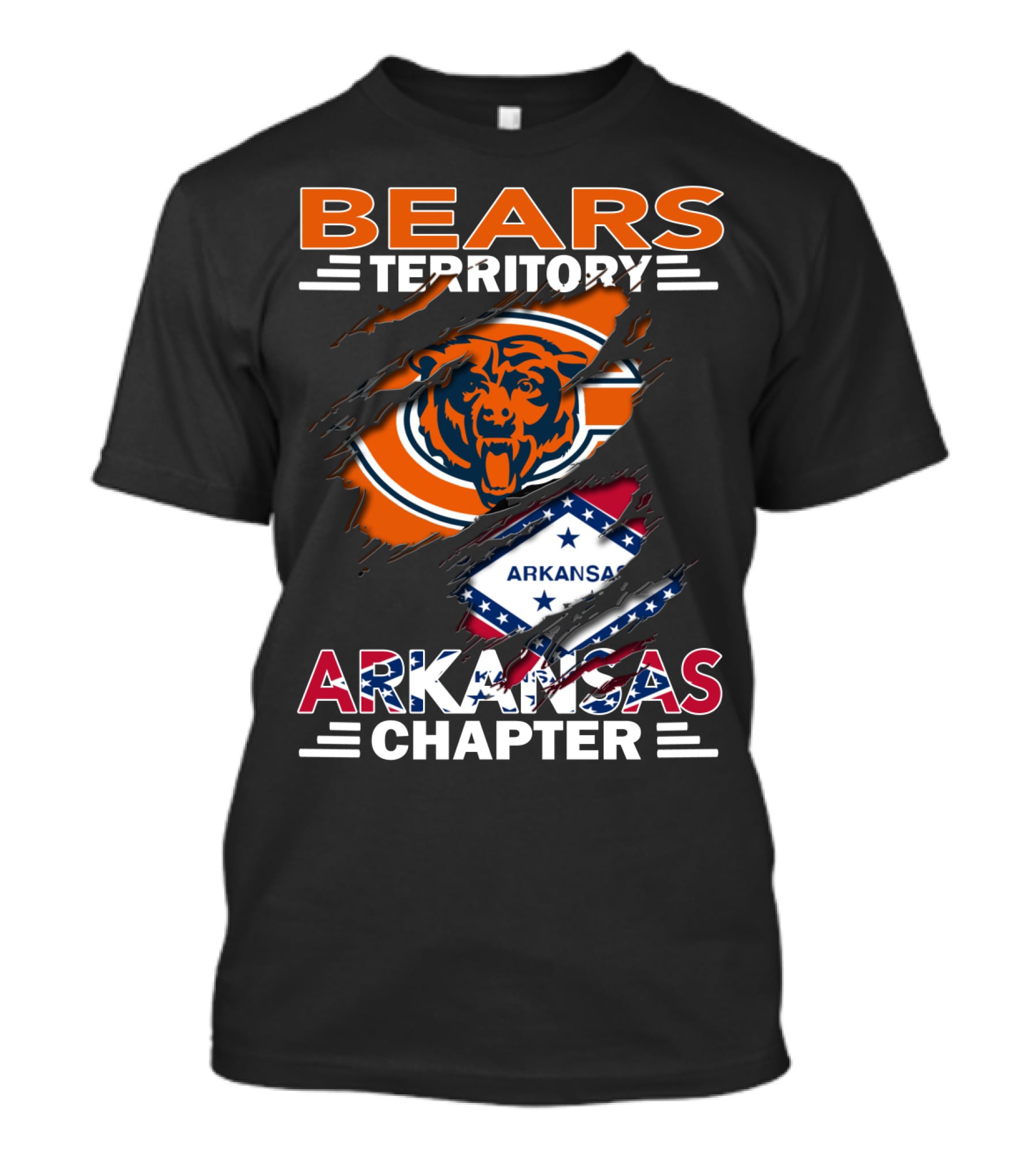 Bears Territory Chicago Bears Arkansas Chapter T-Shirt