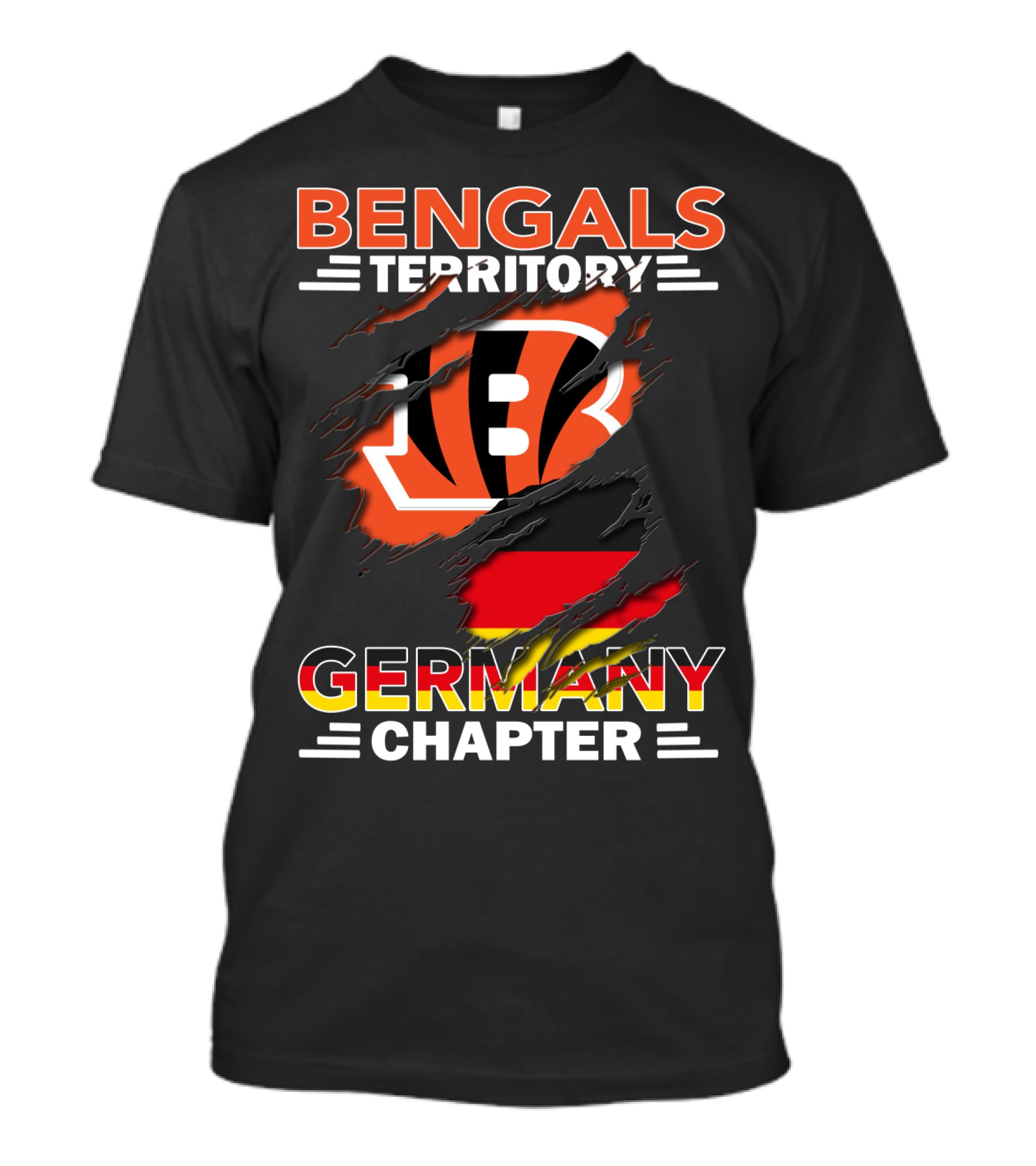 Bengals Territory Germany Chapter Logo With German Flag Elements T-Shirt