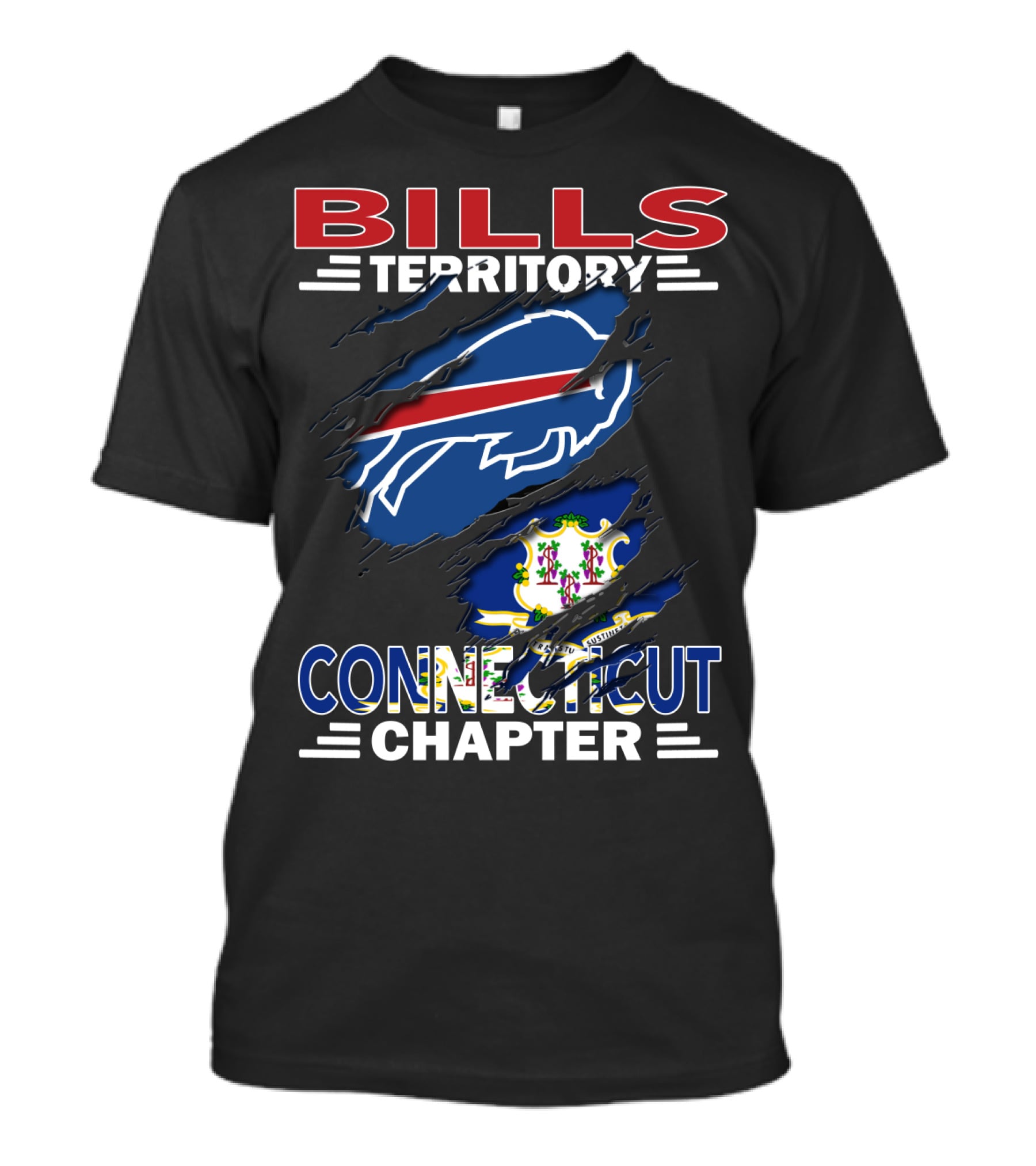 Bills Territory Connecticut Chapter Blue And Red T-Shirt
