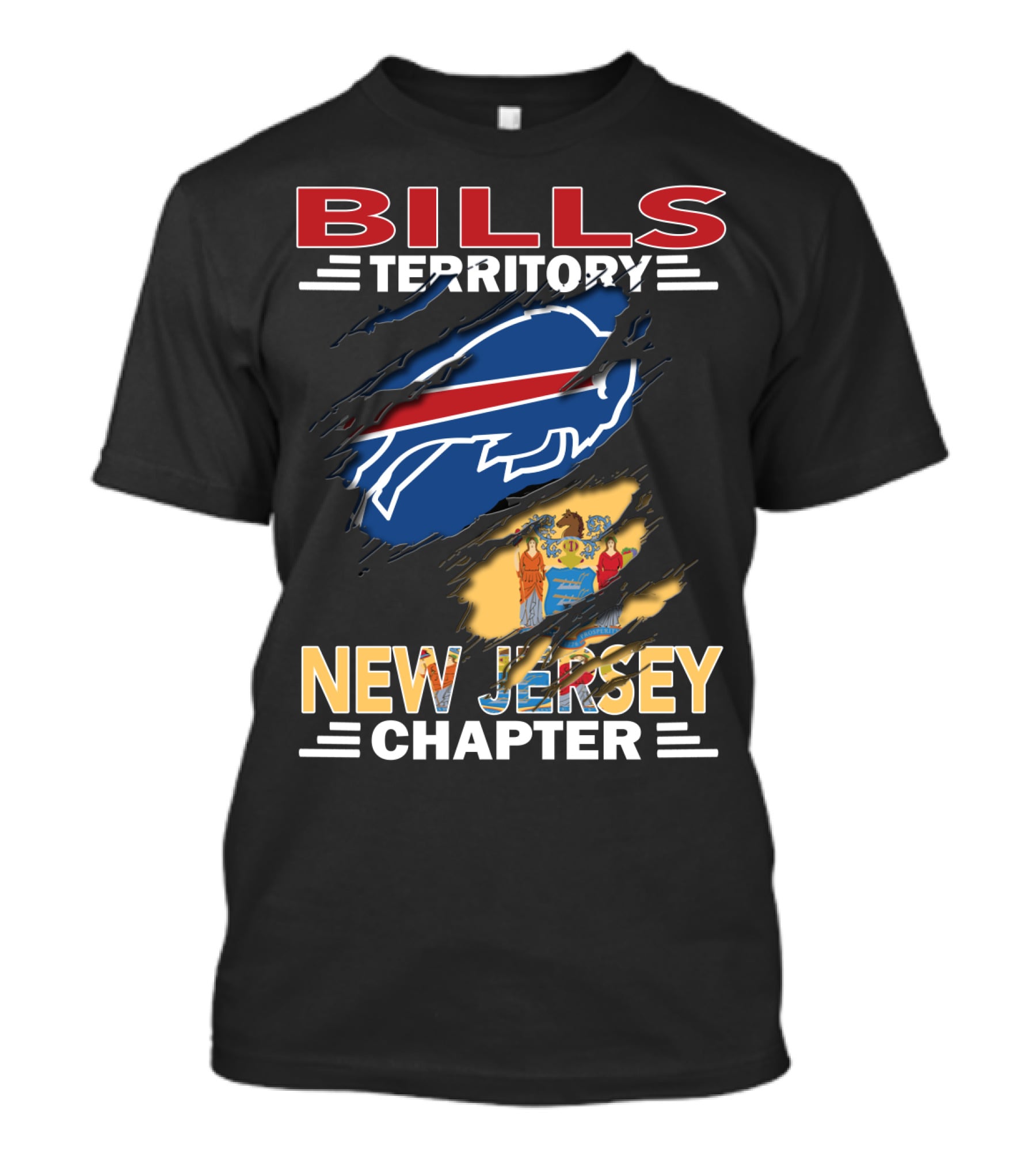 Bills Territory New Jersey Chapter Buffalo Flag T-Shirt
