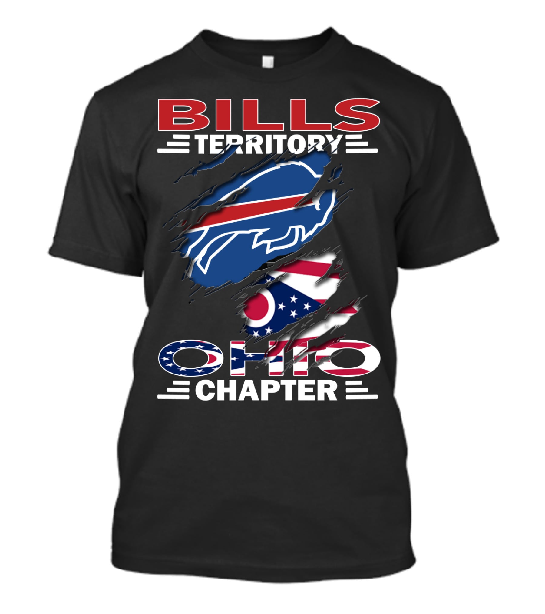 Bills Territory Ohio Chapter Buffalo Football Flag T-Shirt