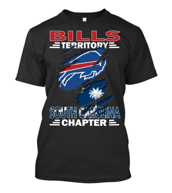 Bills Territory South Carolina Chapter Logo With Palmetto And Buffalo T-Shirt
