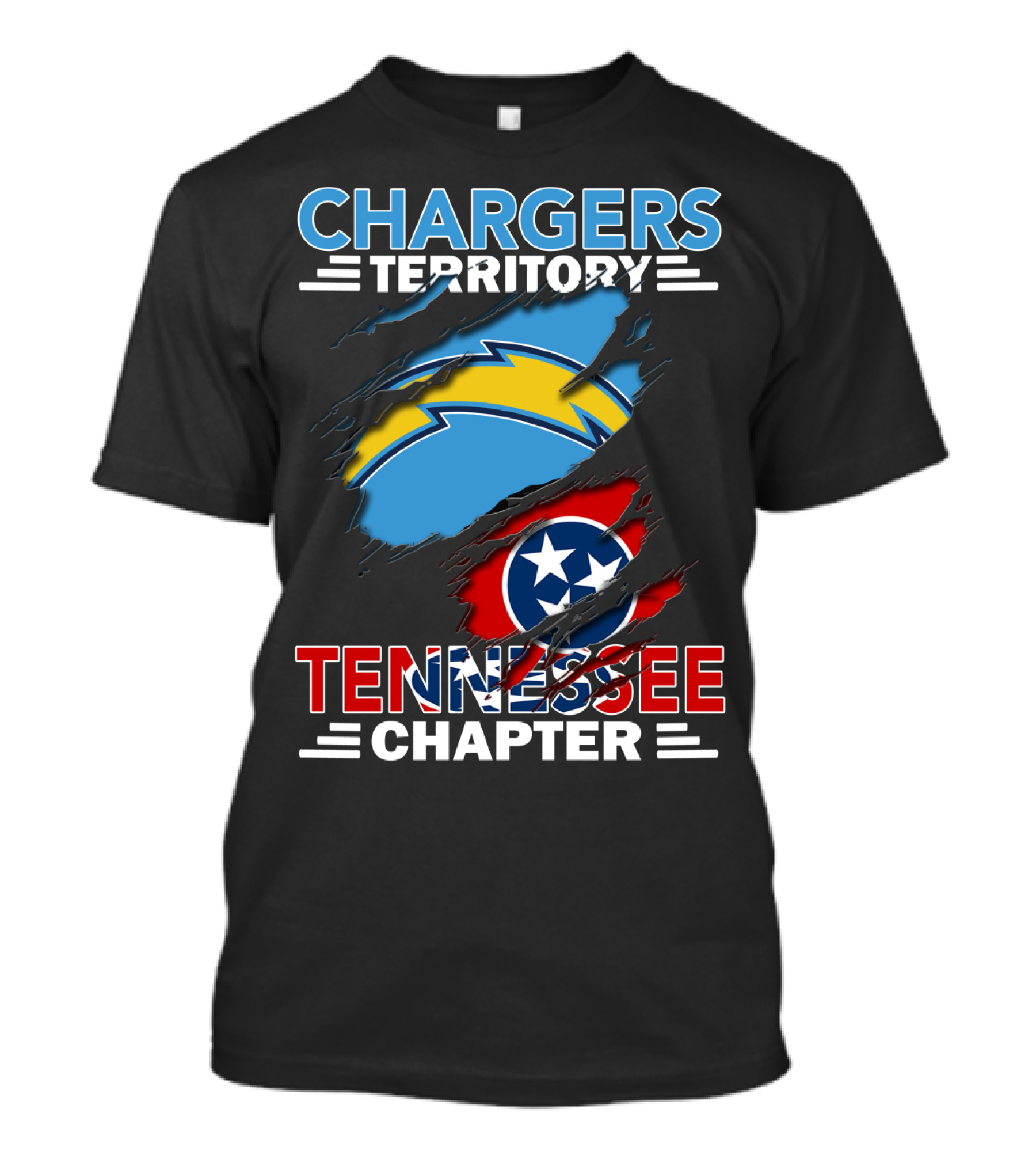 Chargers Territory Tennessee Chapter Football Fan T-Shirt