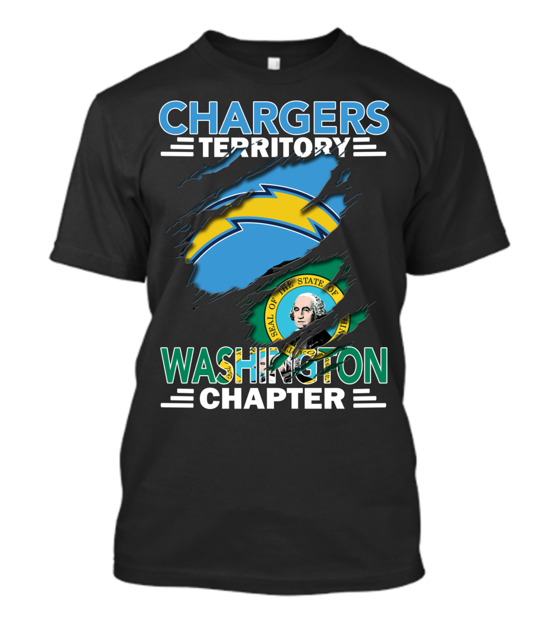 Chargers Territory Washington Chapter Seal T-Shirt