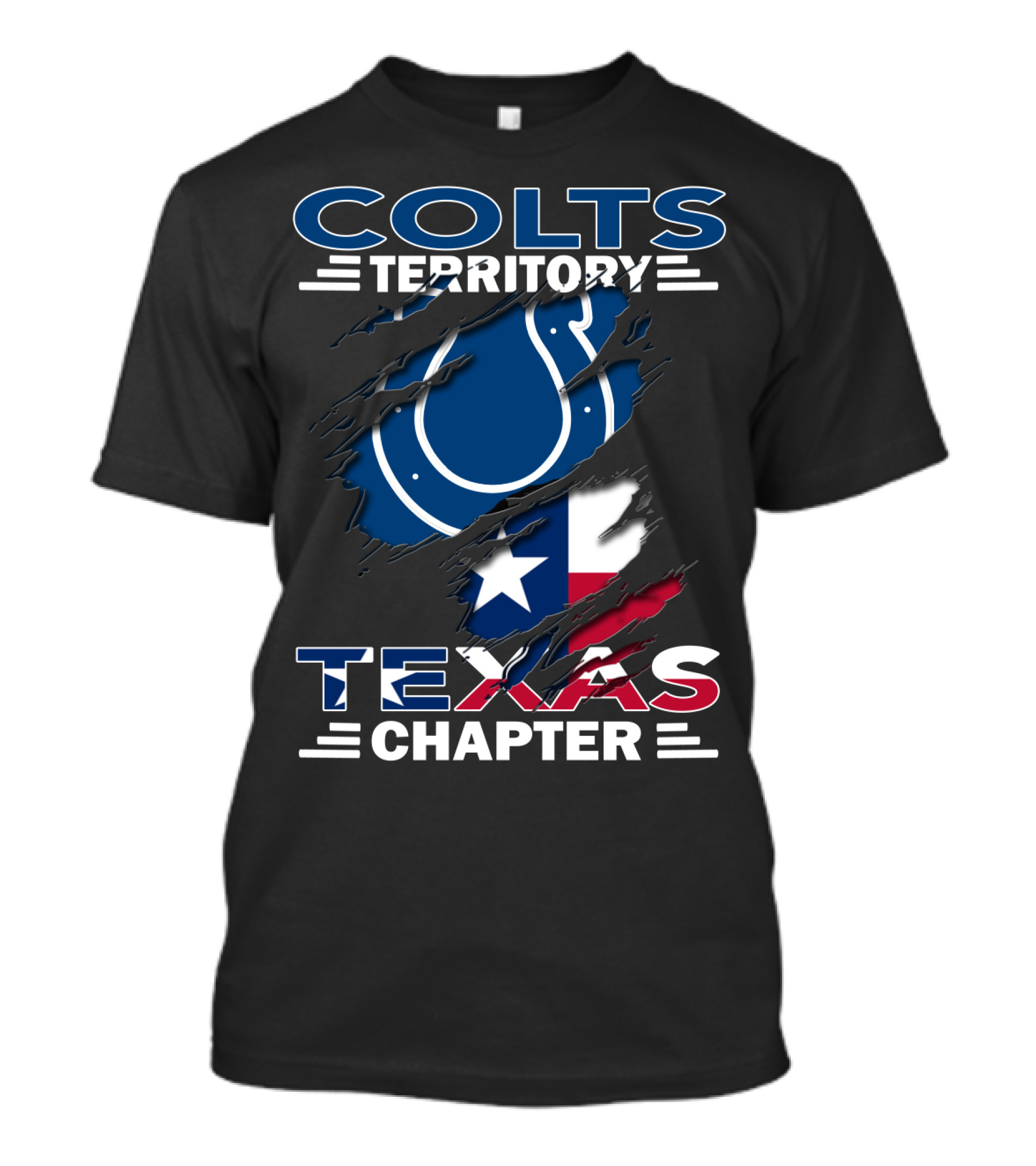 Colts Territory Texas Chapter Texas Flag And Horseshoe T-Shirt
