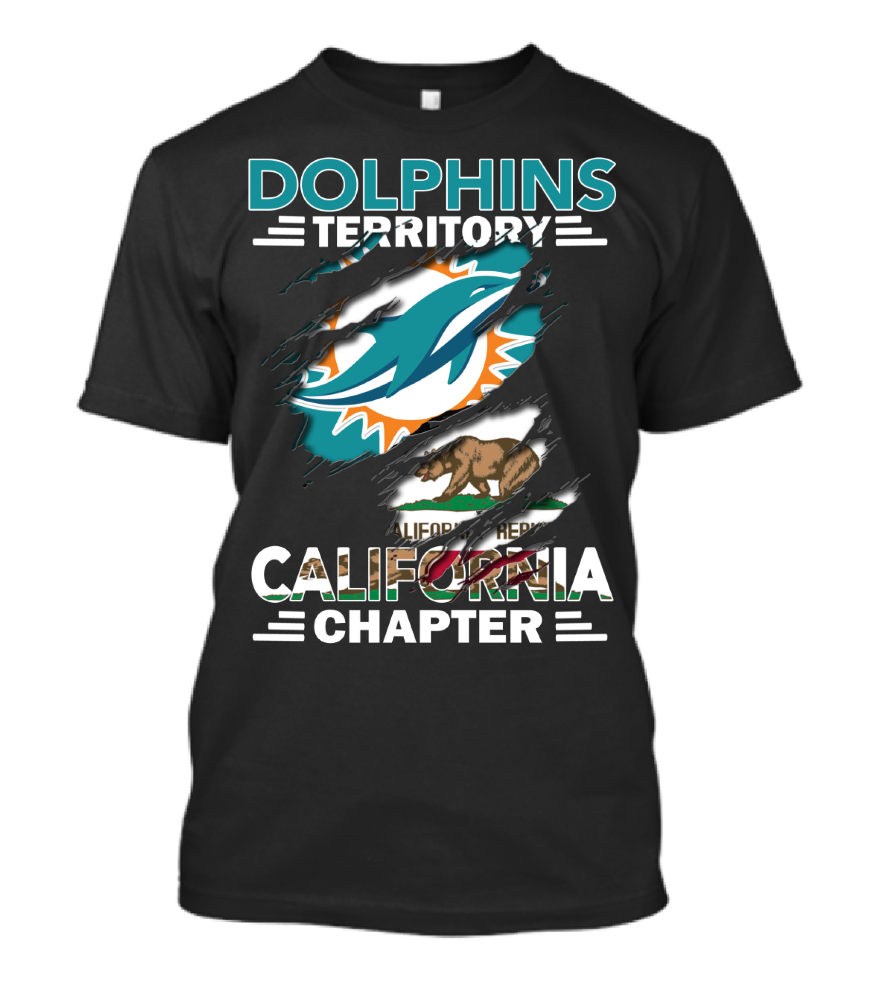 Dolphins Territory California Chapter California Republic Dolphins T-Shirt
