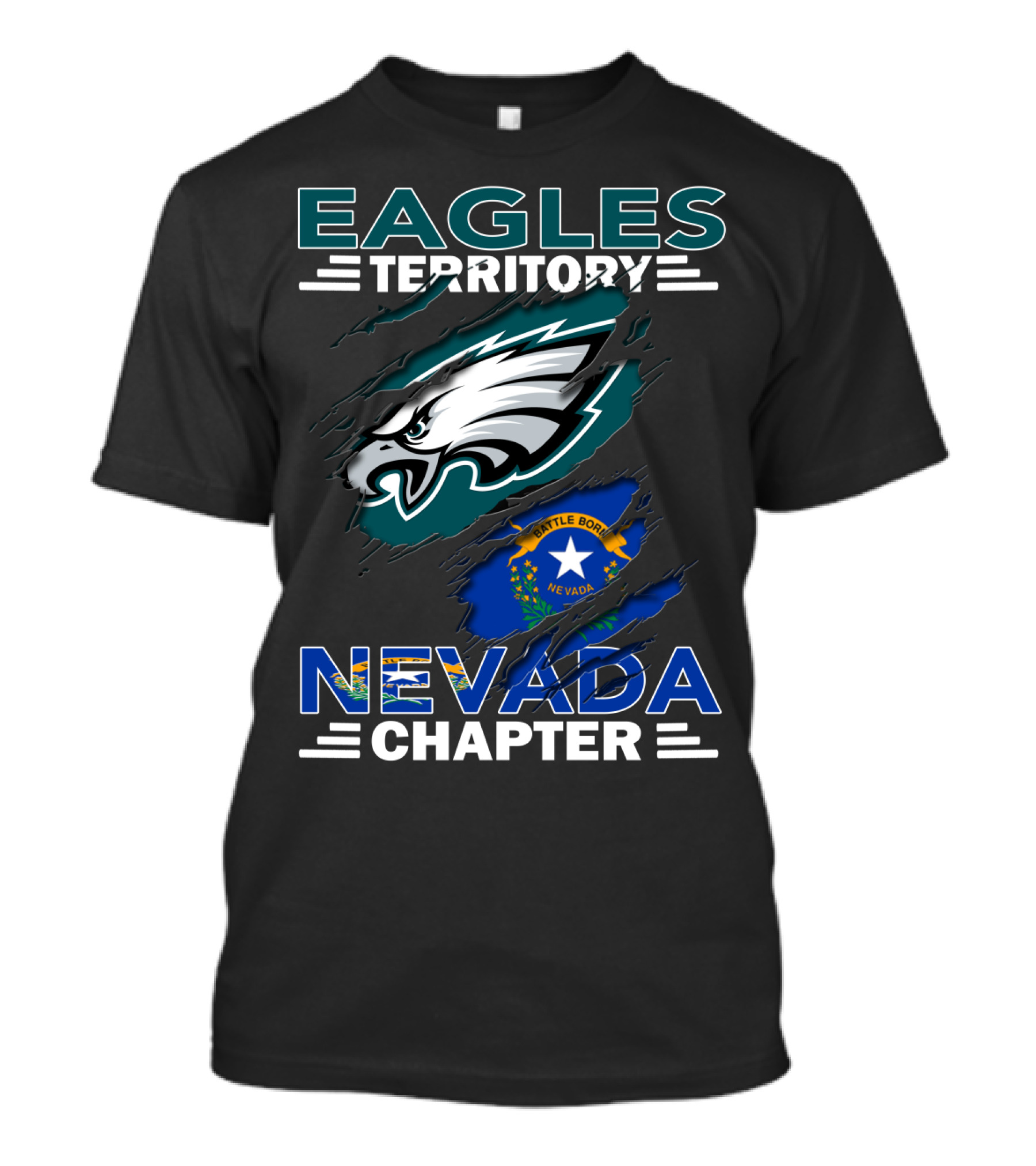 Eagles Territory Nevada Chapter Battle Born Nevada Flag T-Shirt