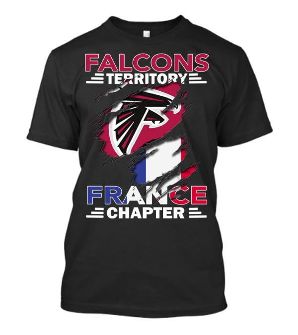 Falcons Territory France Chapter NFL Logo And French Flag T-Shirt