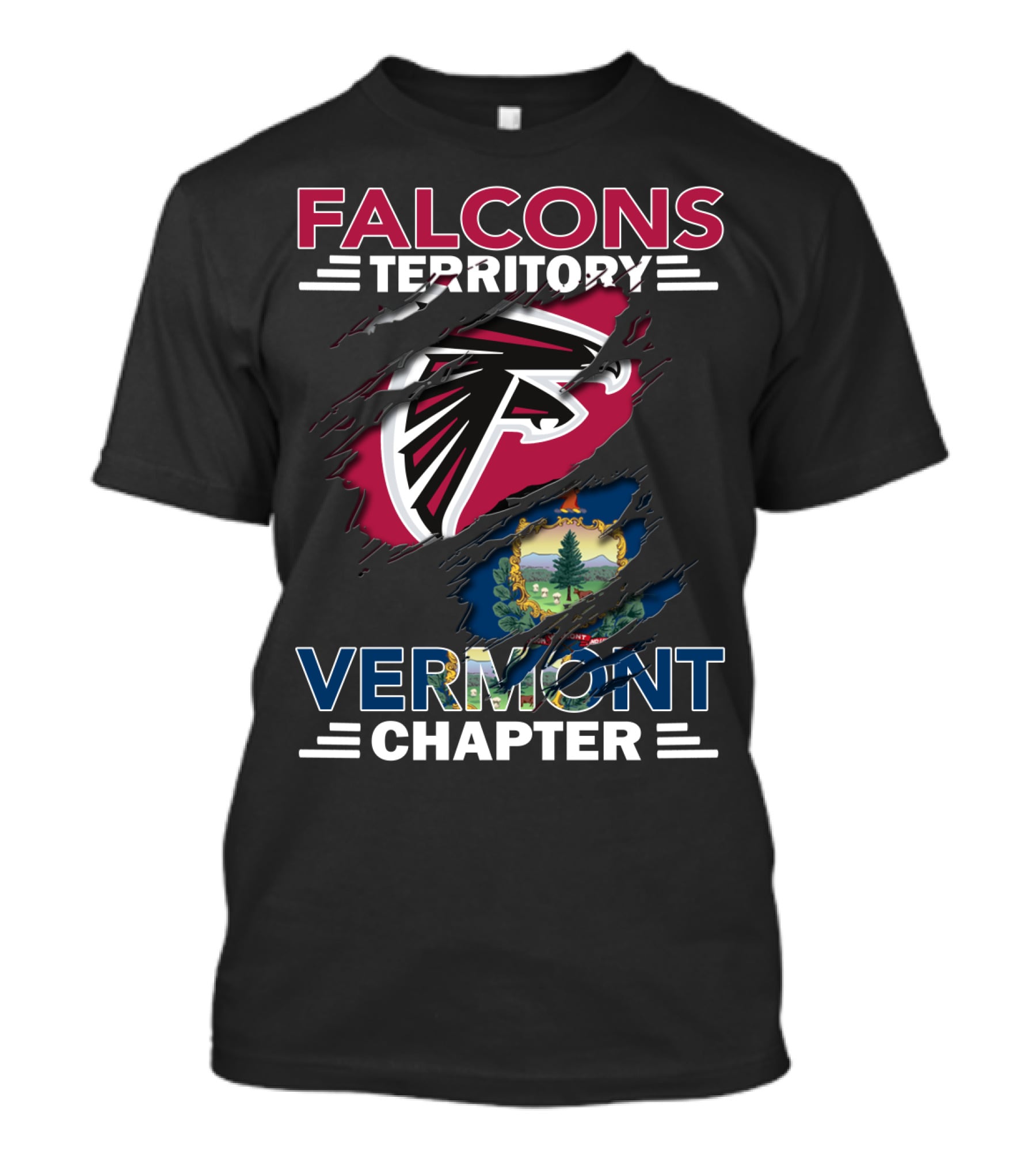 Falcons Territory Vermont Chapter Atlanta Flag T-Shirt