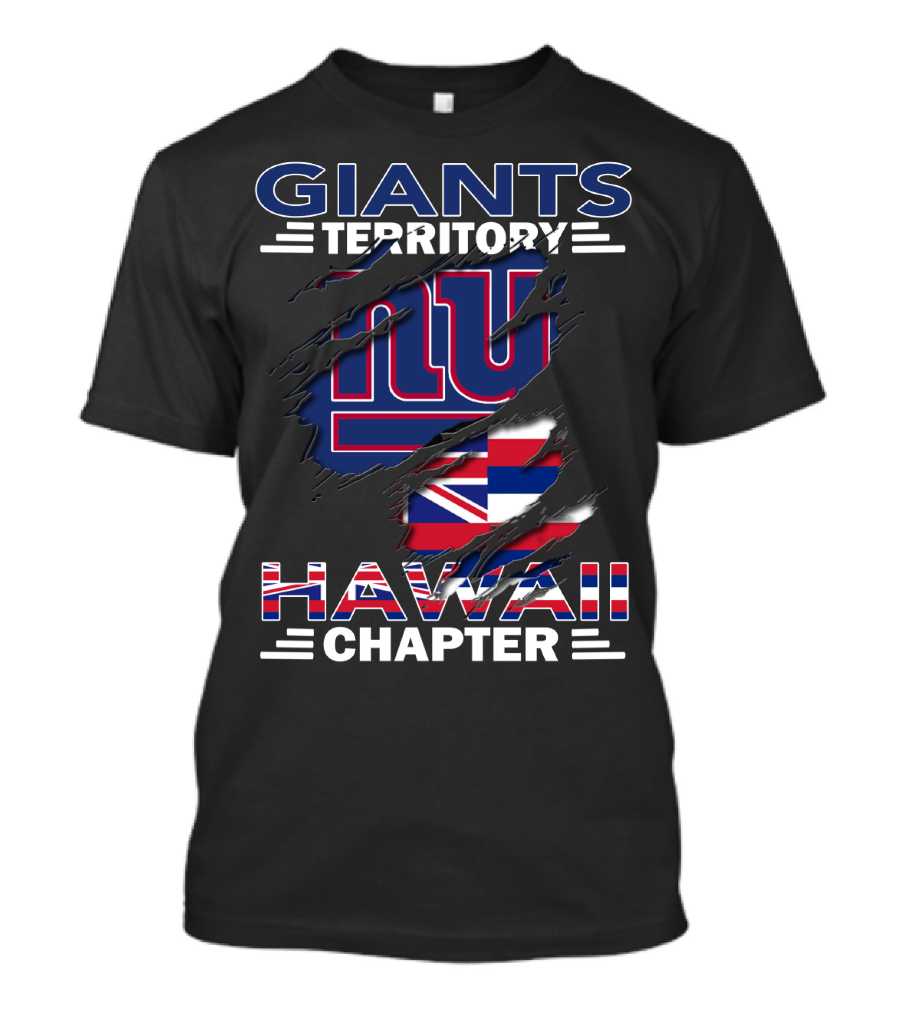 Giants Territory Hawaii Chapter NY Logo Hawaiian Flag T-Shirt