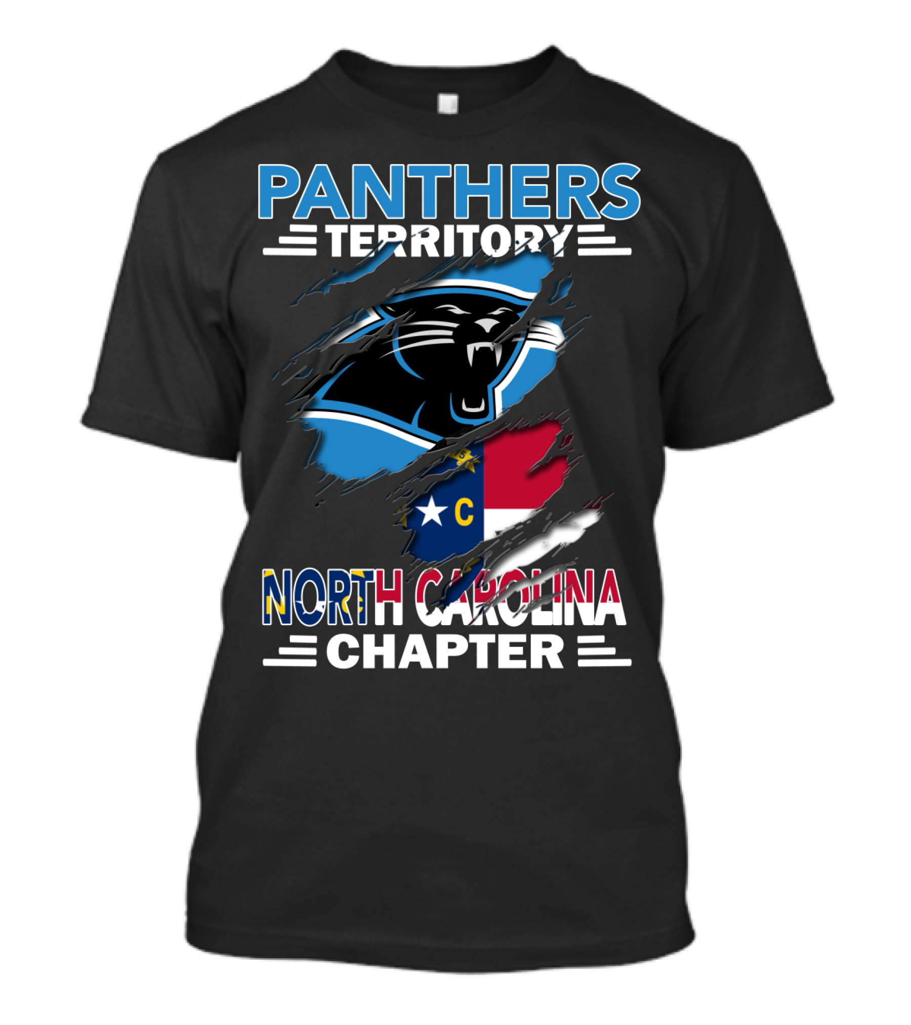Panthers Territory North Carolina Chapter Flag And Logo Integration T-Shirt