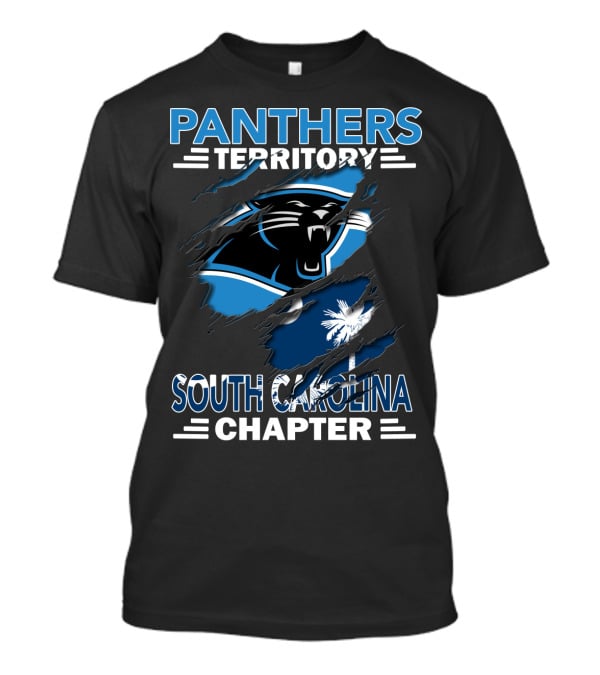 Panthers Territory South Carolina Chapter Logo With Iconic Panther And Palm T-Shirt