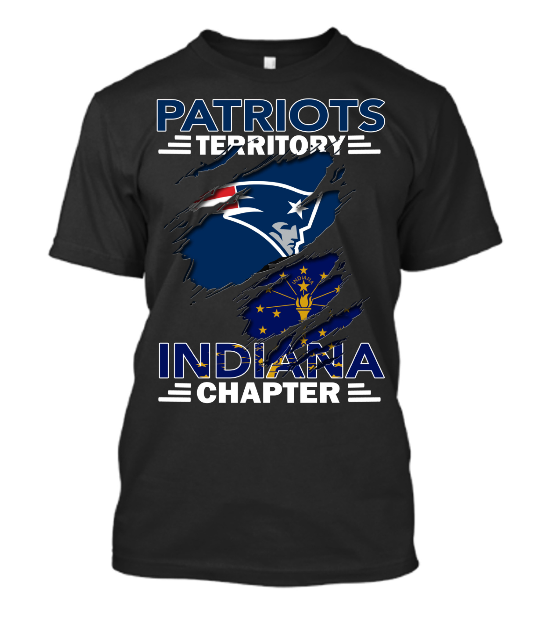 Patriots Territory Indiana Chapter New England Patriots Fan Club T-Shirt