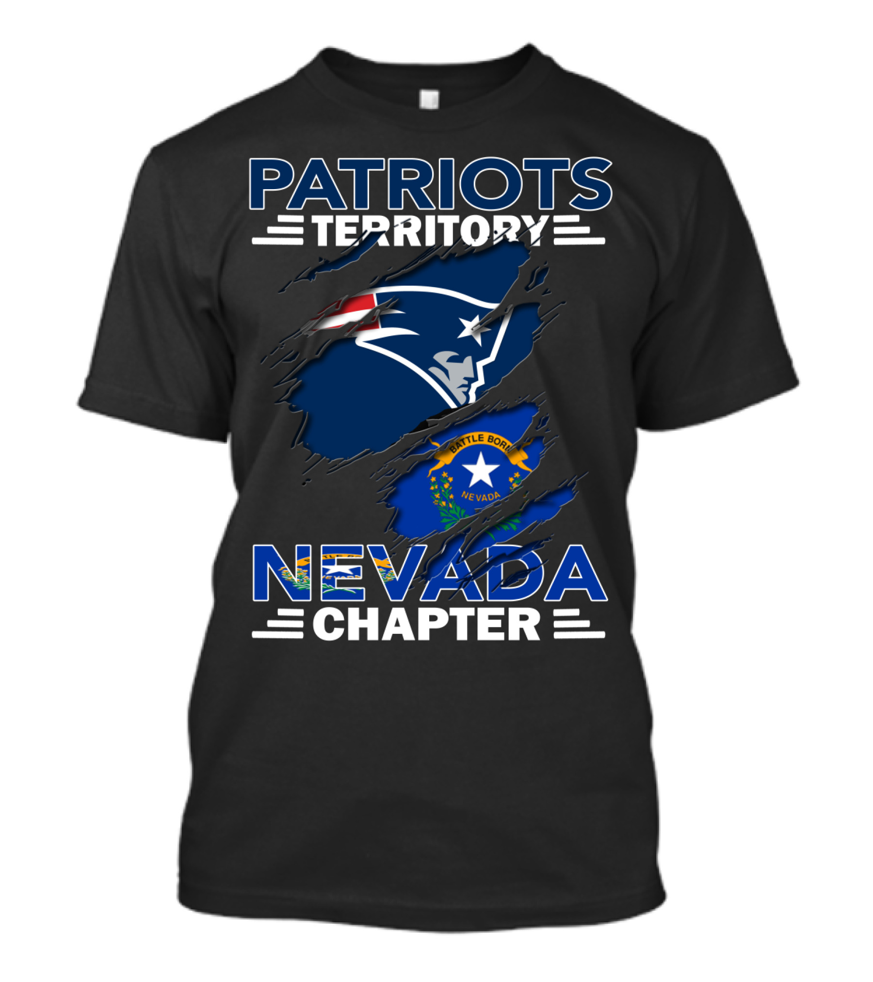 Patriots Territory Nevada Chapter Battle Born Flag T-Shirt
