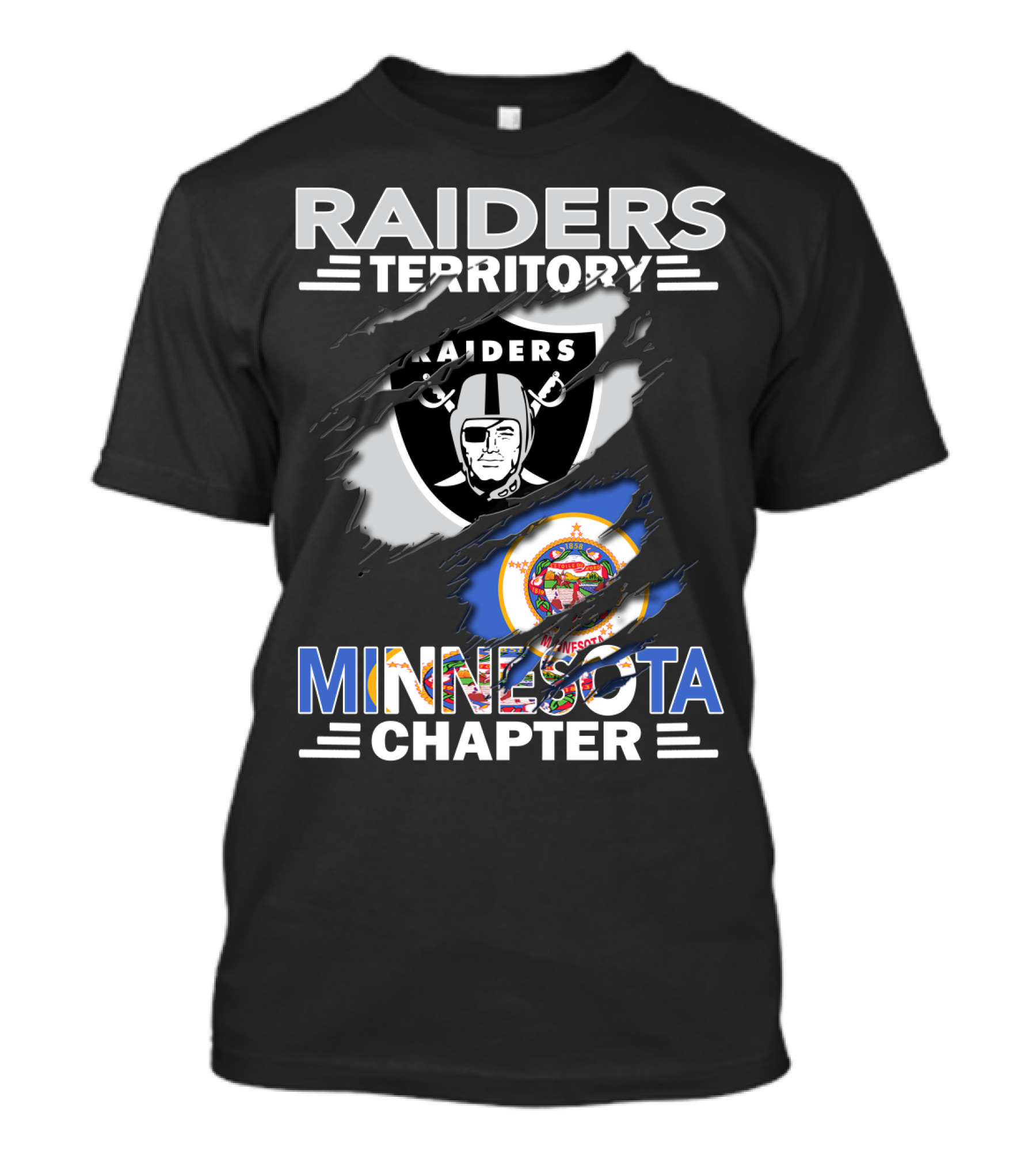 Raiders Territory Minnesota Chapter Football Fan T-Shirt