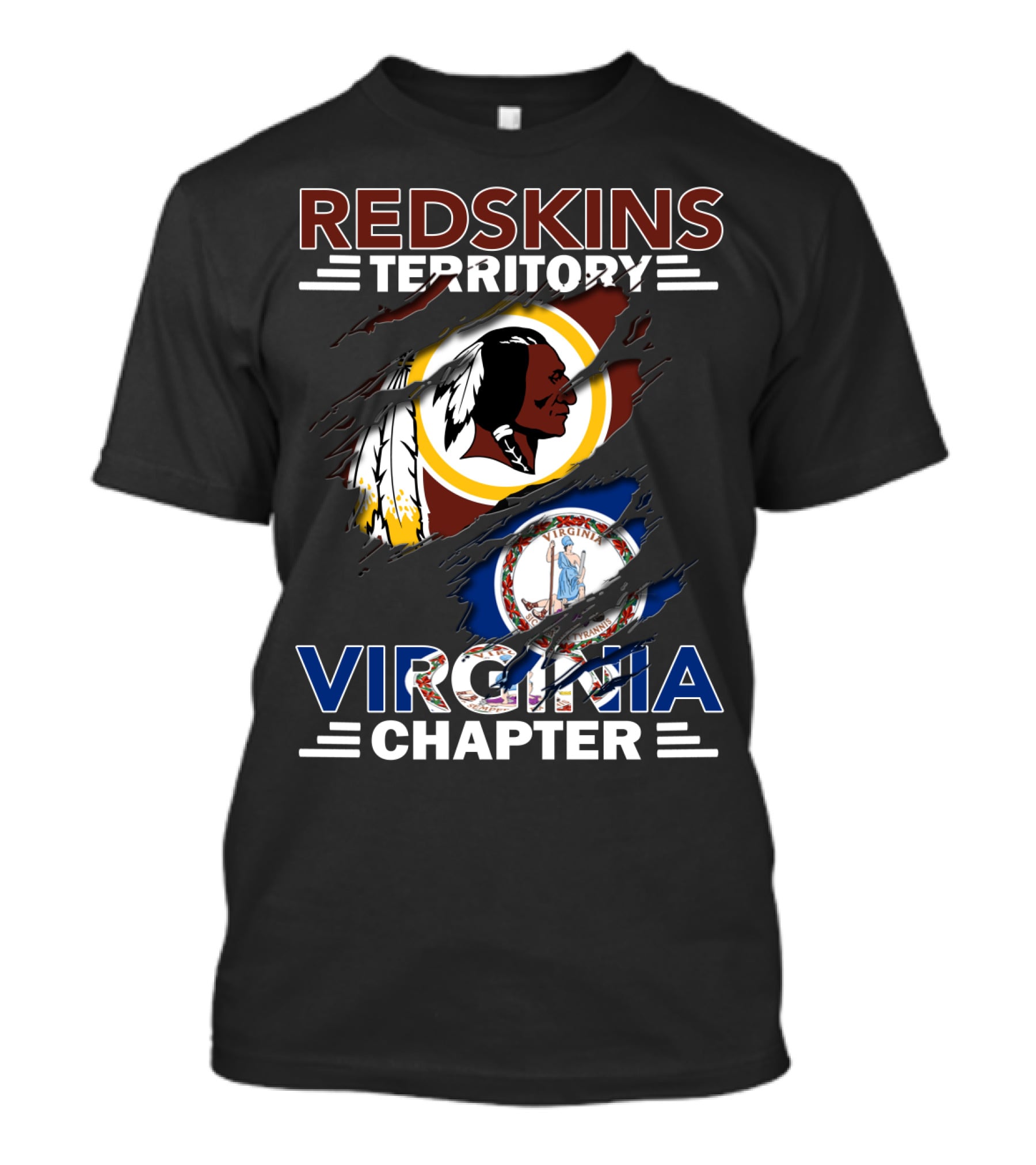 Redskins Territory Virginia Chapter Flag T-Shirt