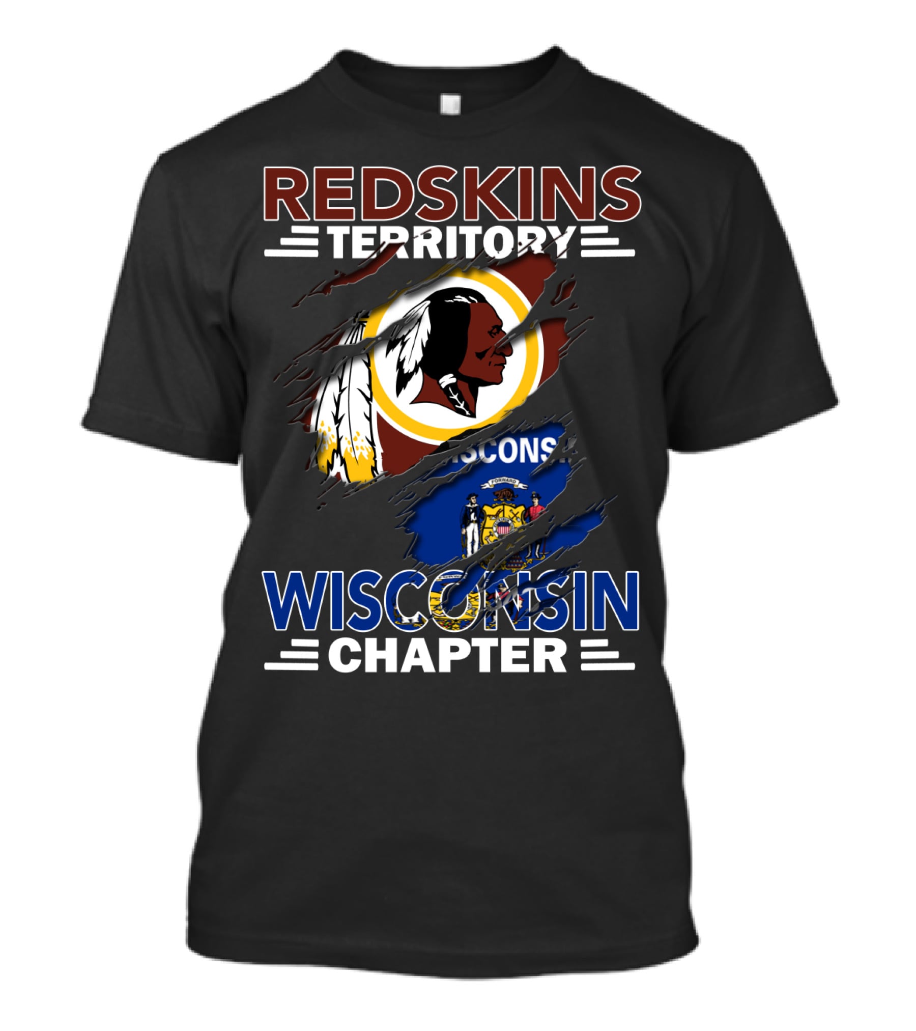 Redskins Territory Wisconsin Chapter Flag T-Shirt