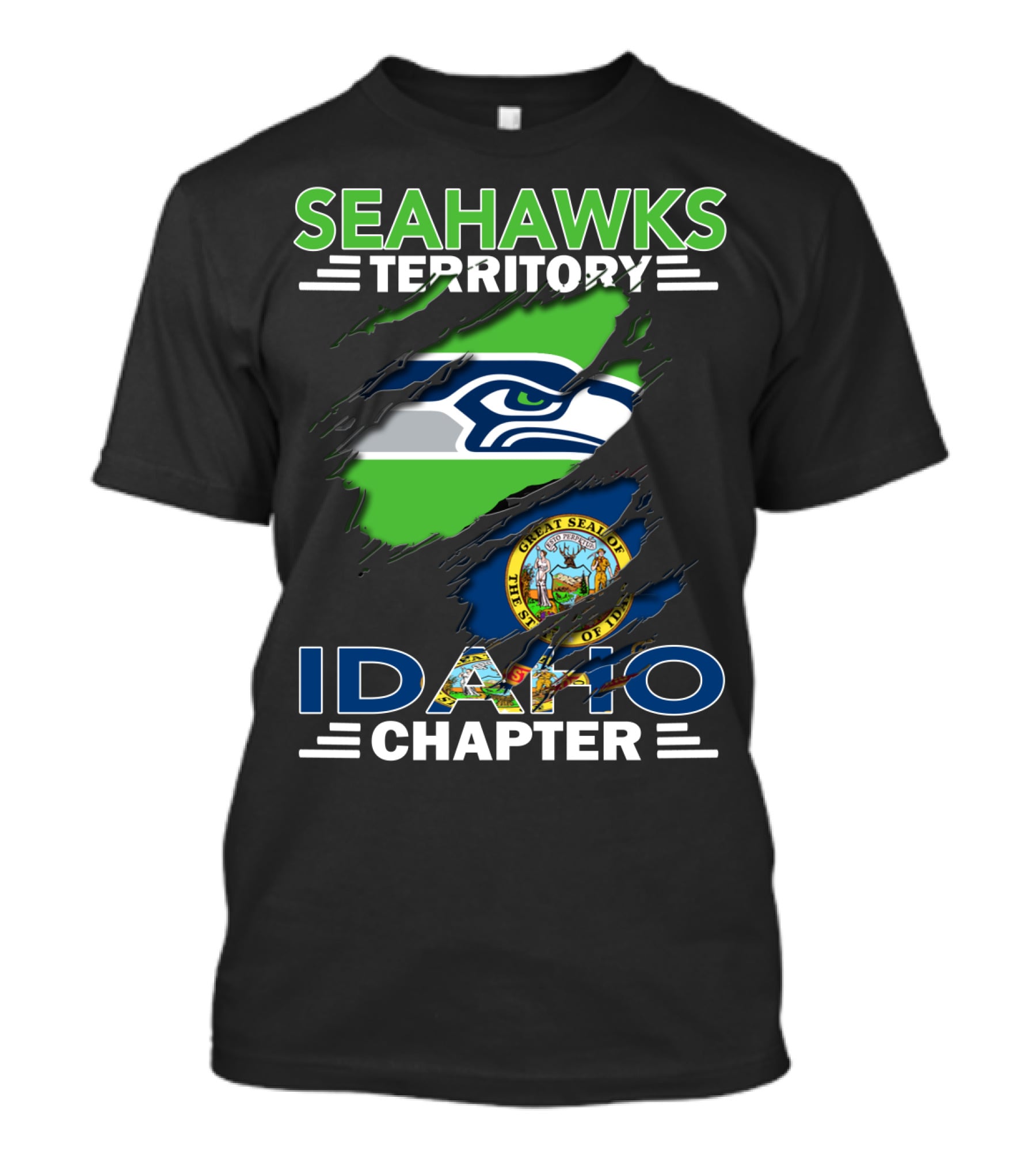 Seahawks Territory Idaho Chapter The Great Seal Of Idaho T-Shirt