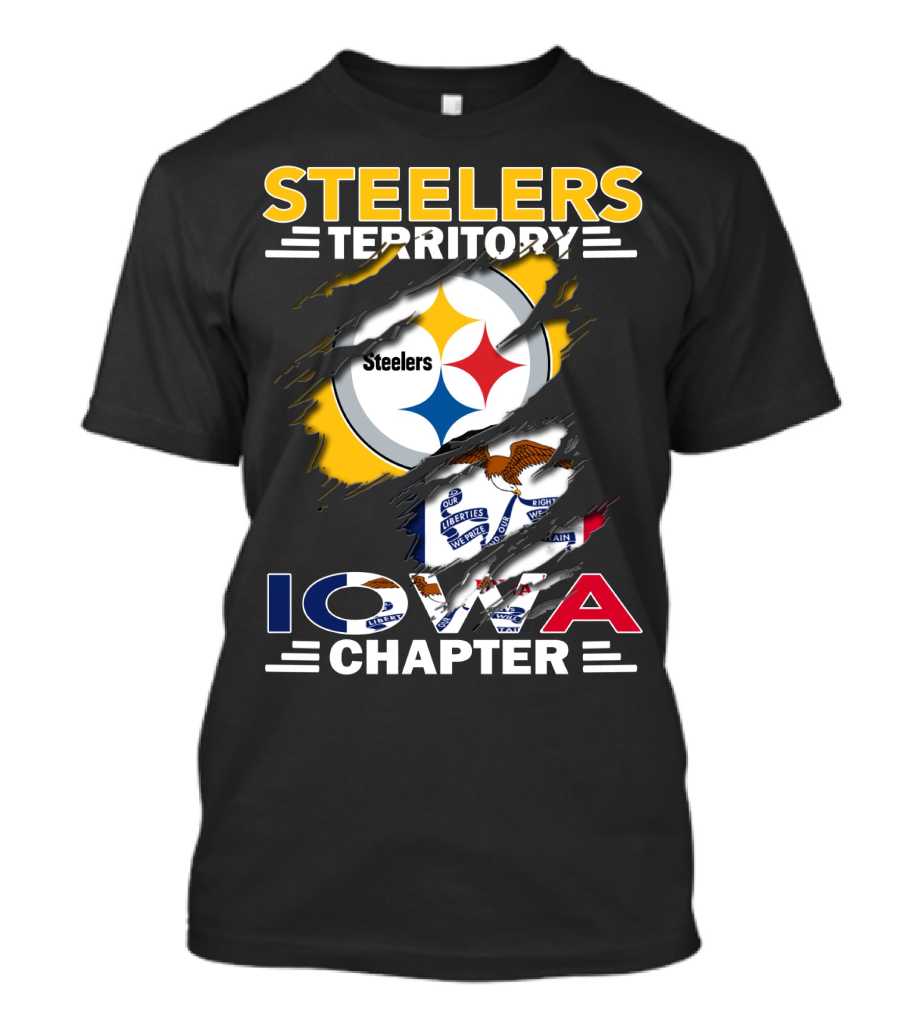Steelers Territory Iowa Chapter Fanbase T-Shirt