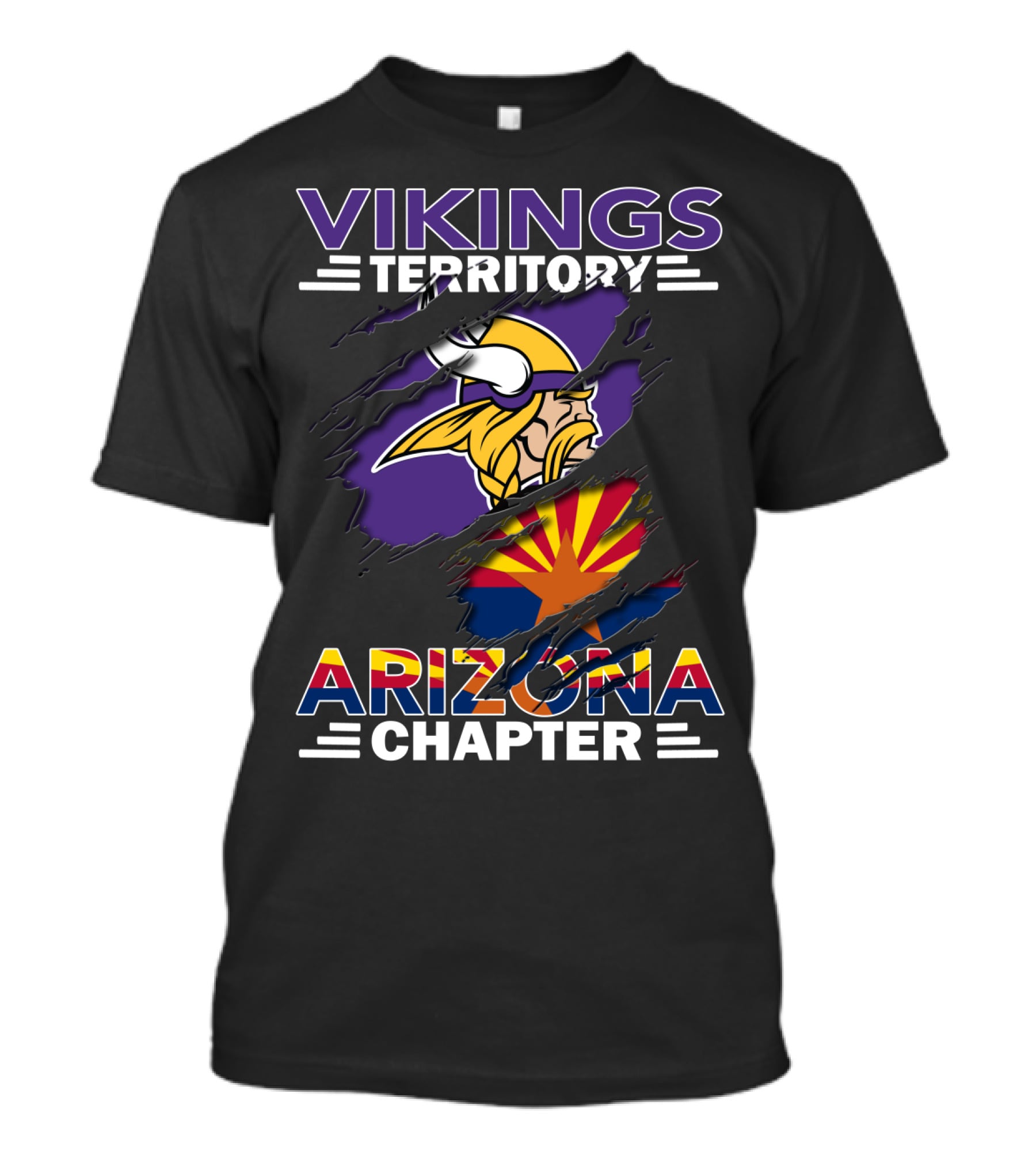 Vikings Territory Arizona Chapter Minnesota Football Fan Club Representation T-Shirt