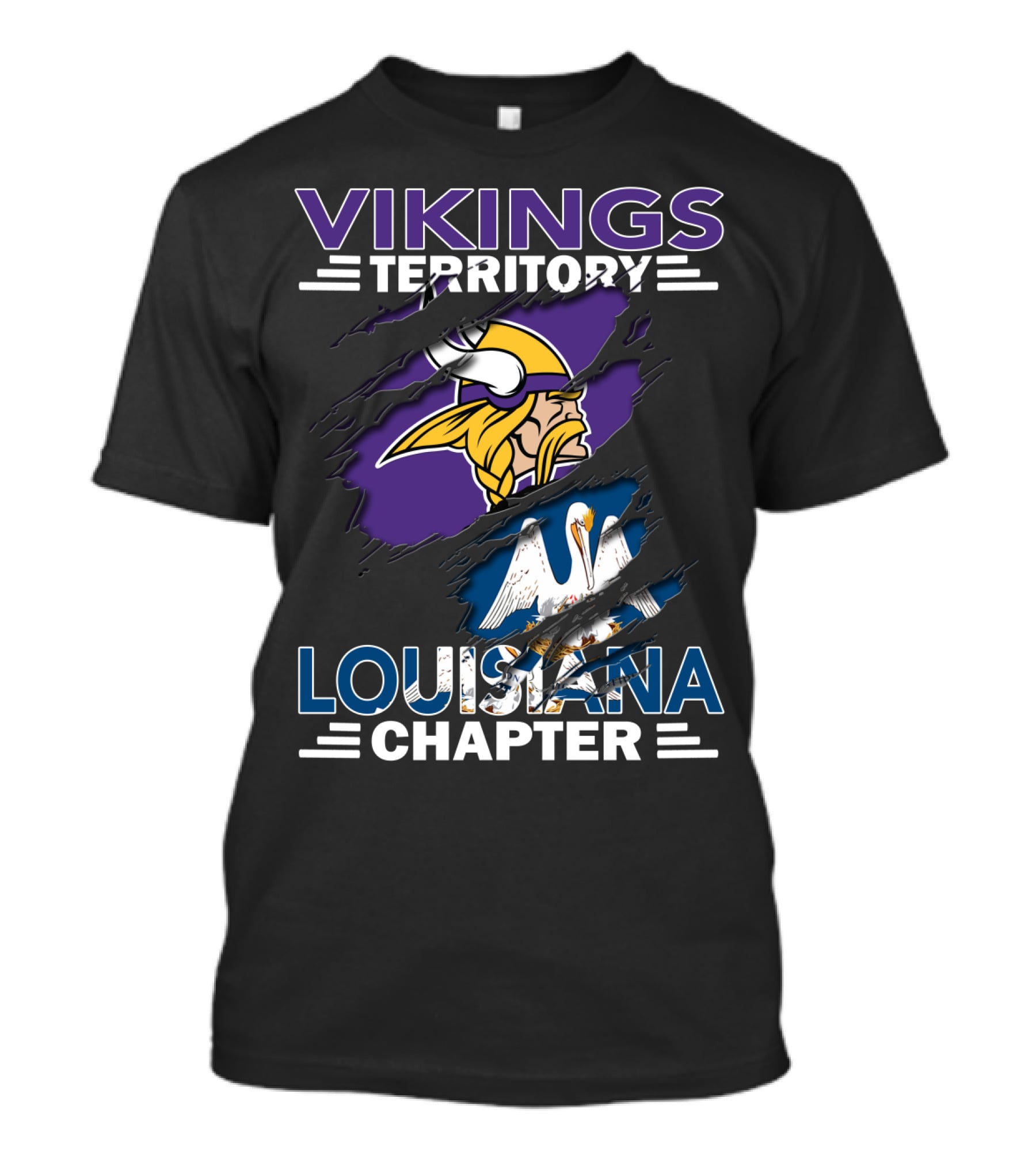 Vikings Territory Louisiana Chapter Football Loyalty T-Shirt