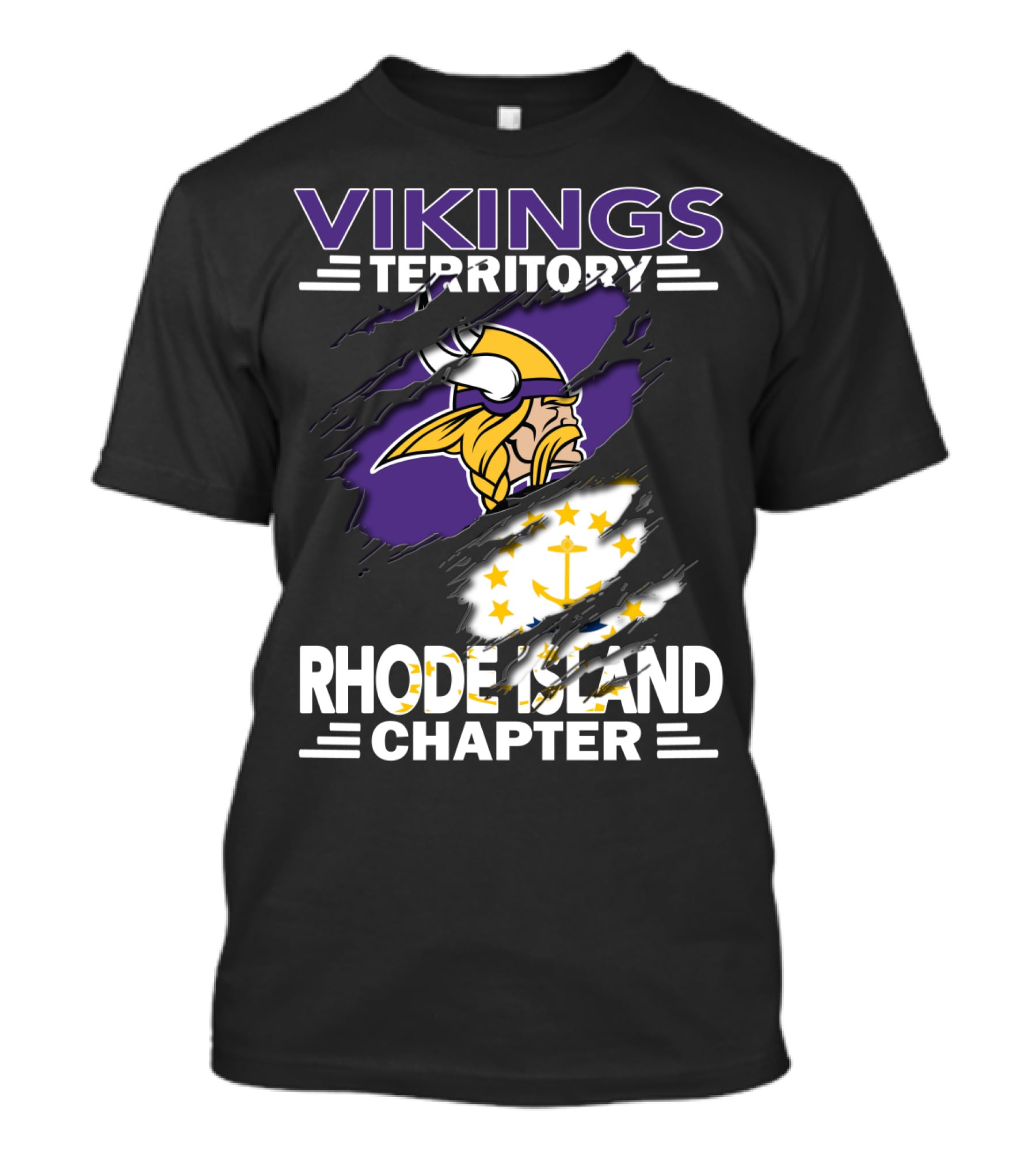 Vikings Territory Rhode Island Chapter Minnesota Football Fan Club T-Shirt