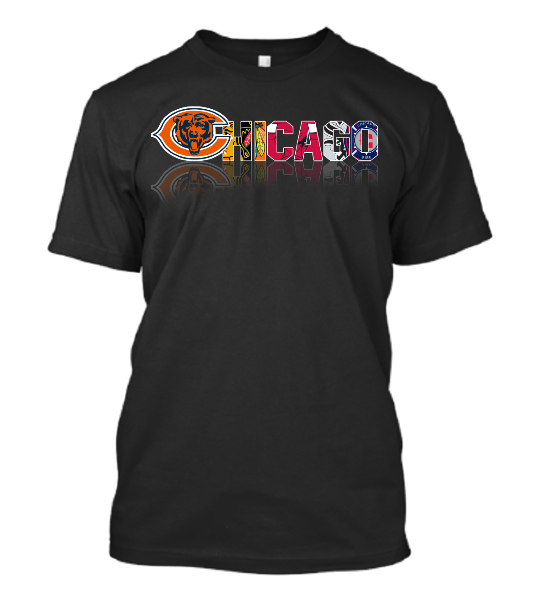 Chicago Bears Blackhawks Bulls Cubs Fire Sports T-Shirt